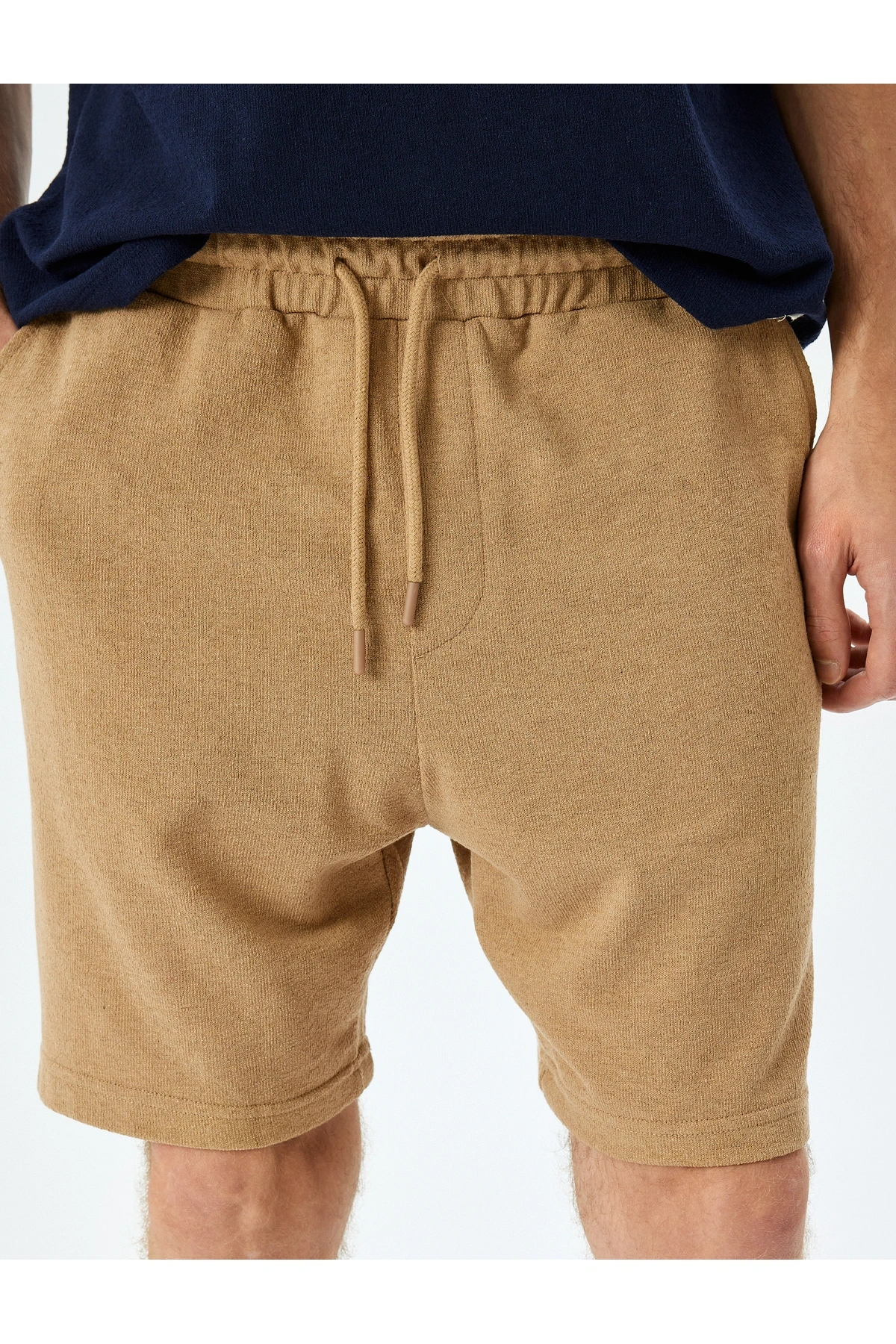 Cep Detaylı Mini Beli Bağcıklı Şort