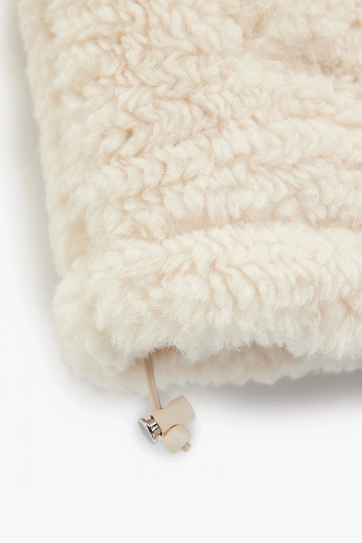 Cepli Dik Yaka Kolsuz Fermuarlı Crop Peluş Yelek