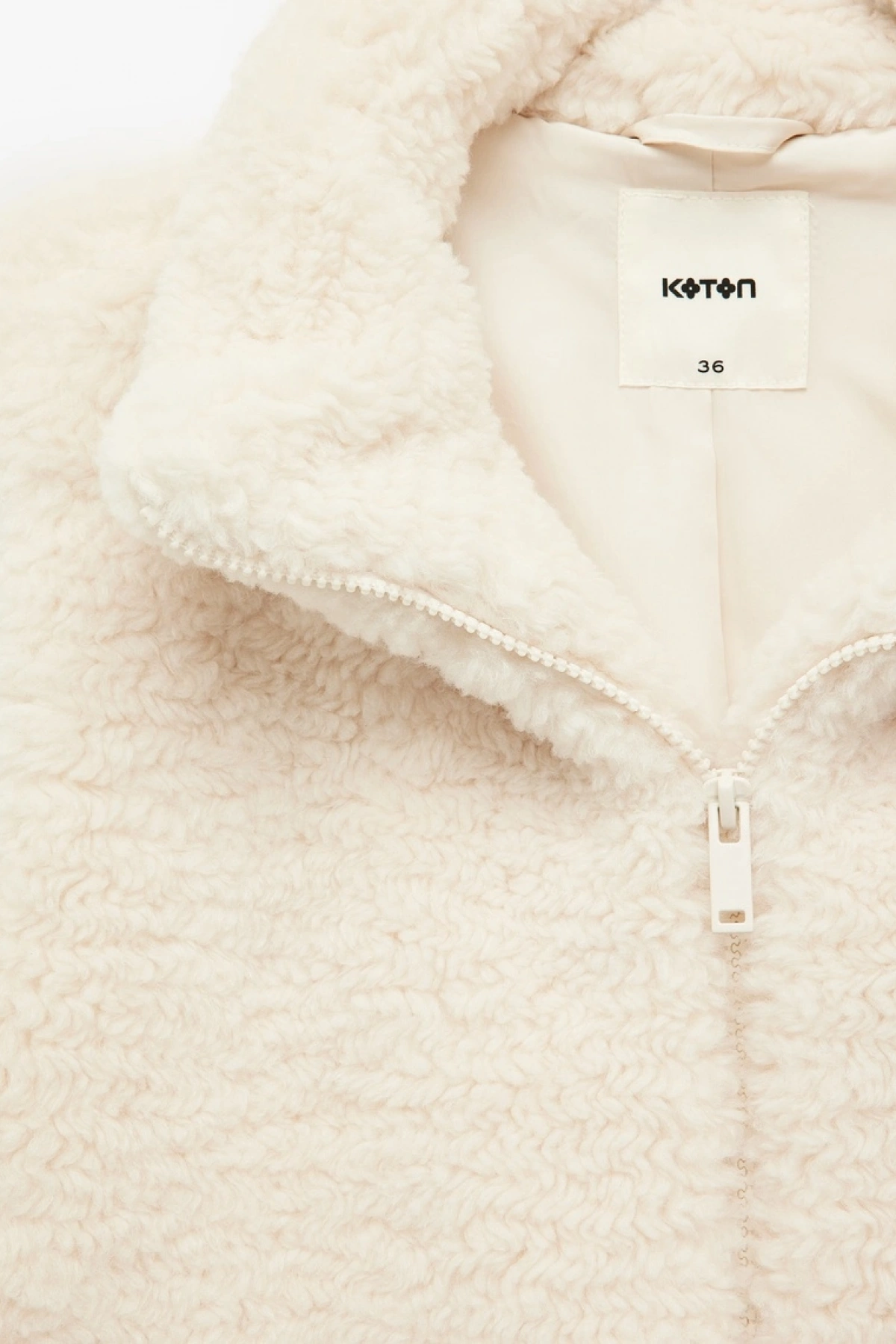 Cepli Dik Yaka Kolsuz Fermuarlı Crop Peluş Yelek