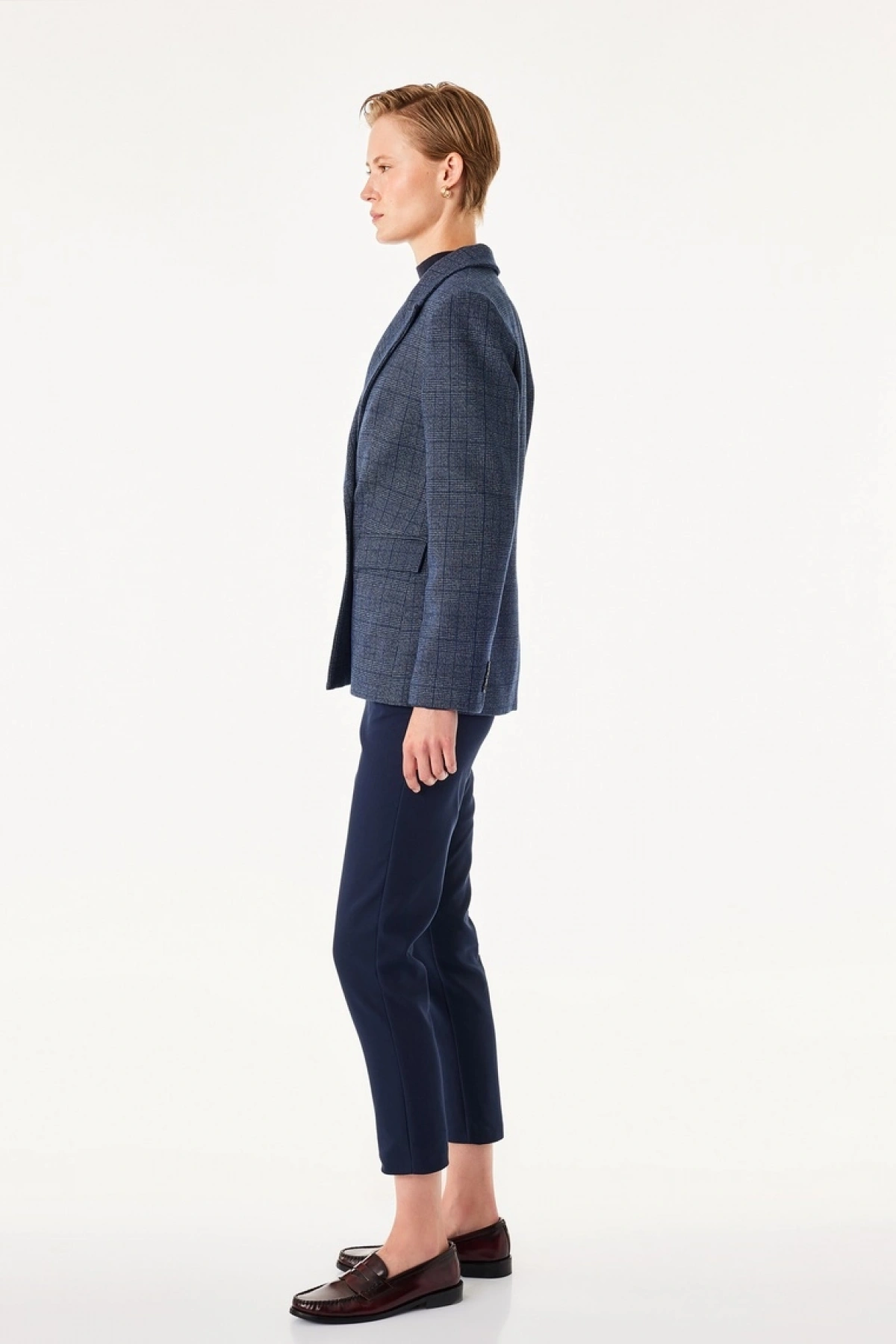 Cepli Düğmeli Slim Fit Normal Bel Cigarette Pantolon