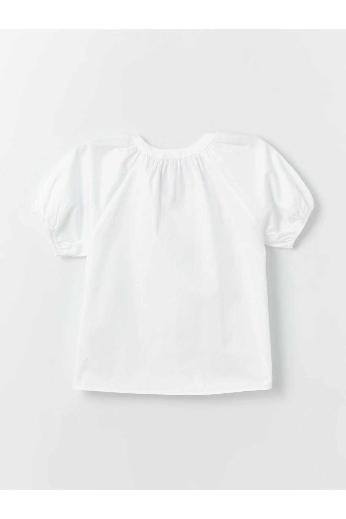 Çiçek Aplikeli Kız Çocuk Gömlek