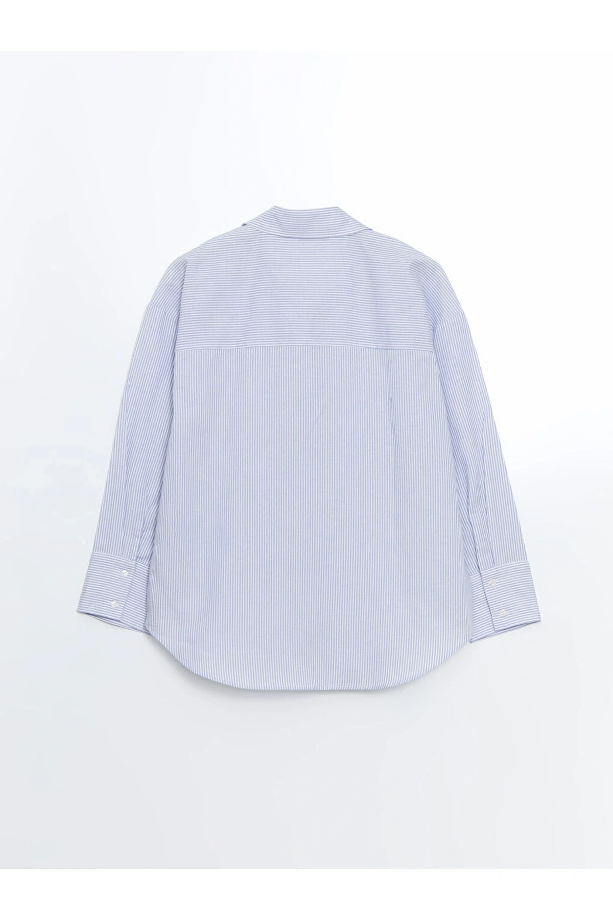 Cizgili Oversize Oxford Kadin Gomlek