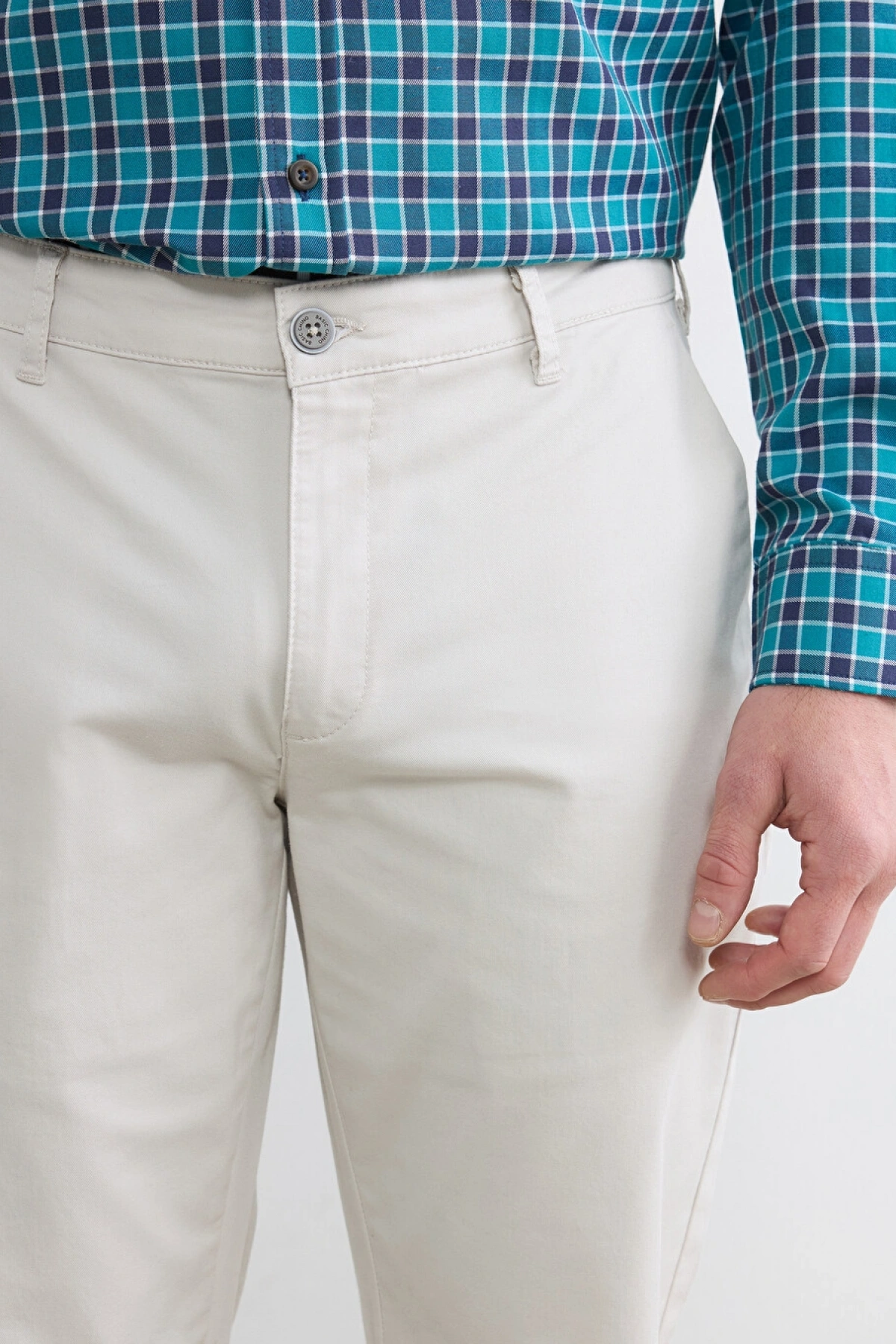 CWAIKIKI Classic Bej Standart Kalıp Gabardin Erkek Chino Pantolon