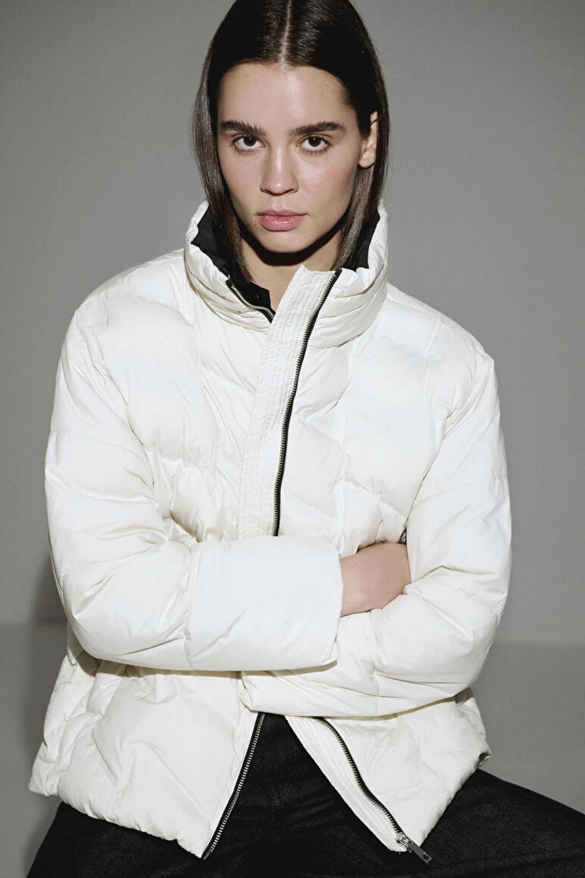 DİK YAKA CEKET White Onyx