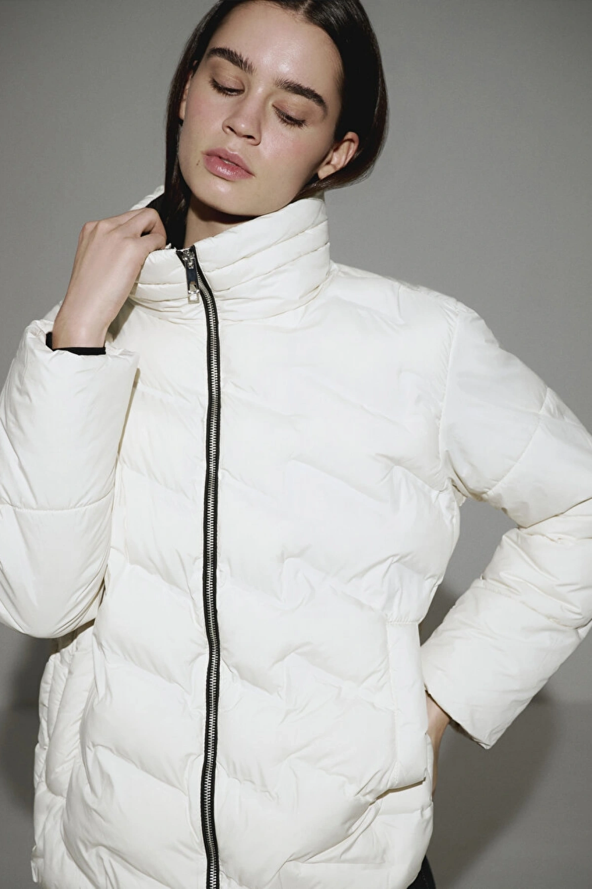 DİK YAKA CEKET White Onyx