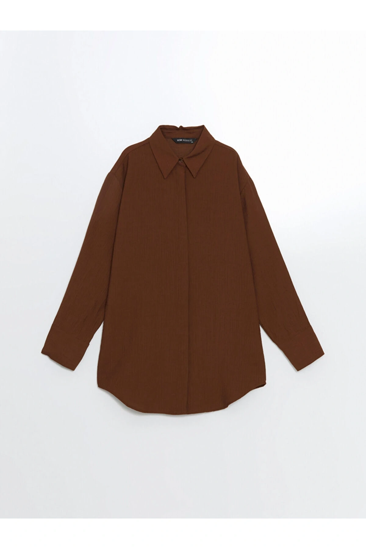 Dokulu Krinkle Kadın Gömlek Tunik