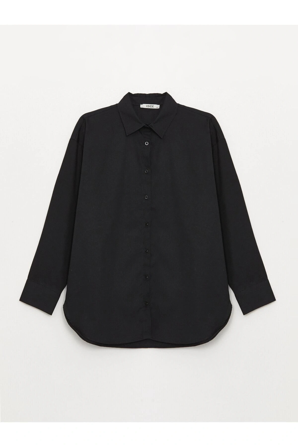 Düz Uzun Kollu Poplin Kadın Gömlek