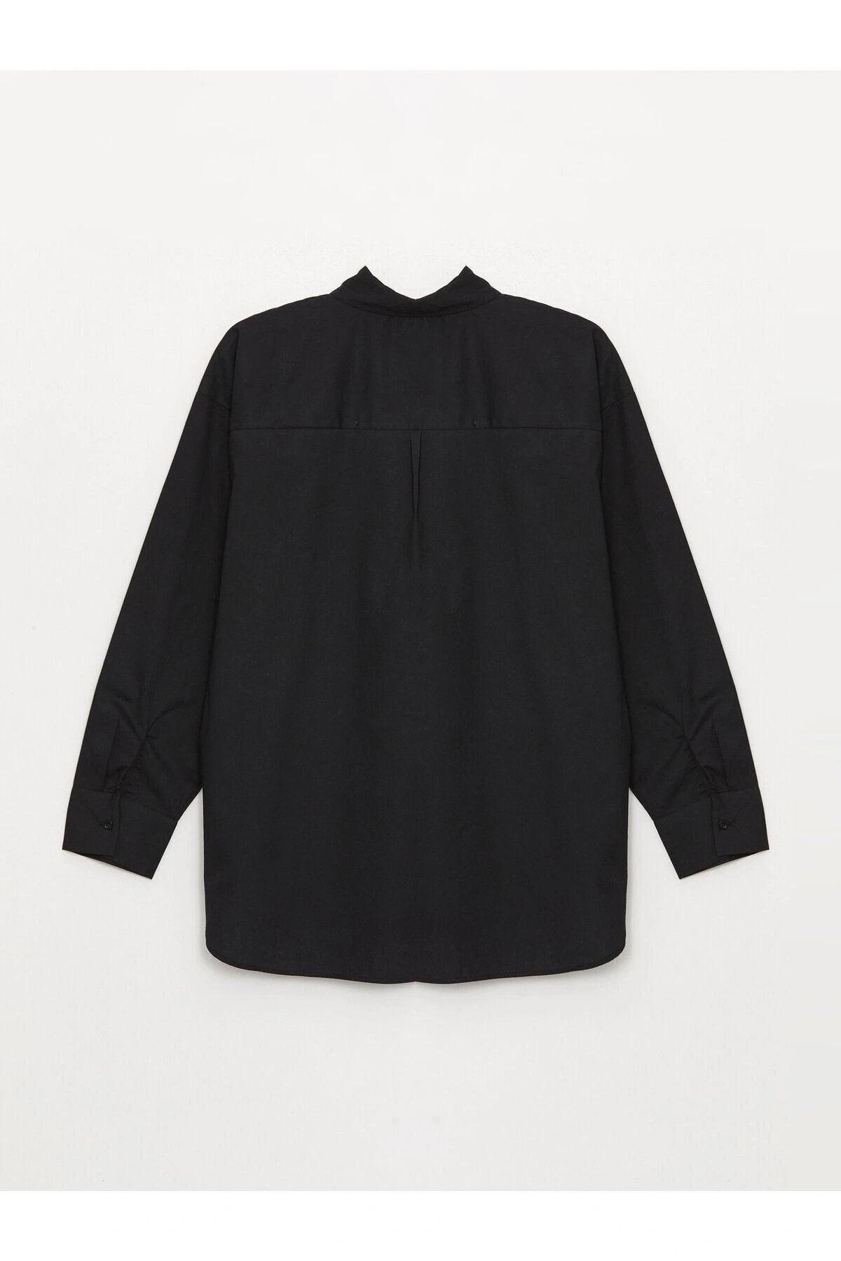 Düz Uzun Kollu Poplin Kadın Gömlek