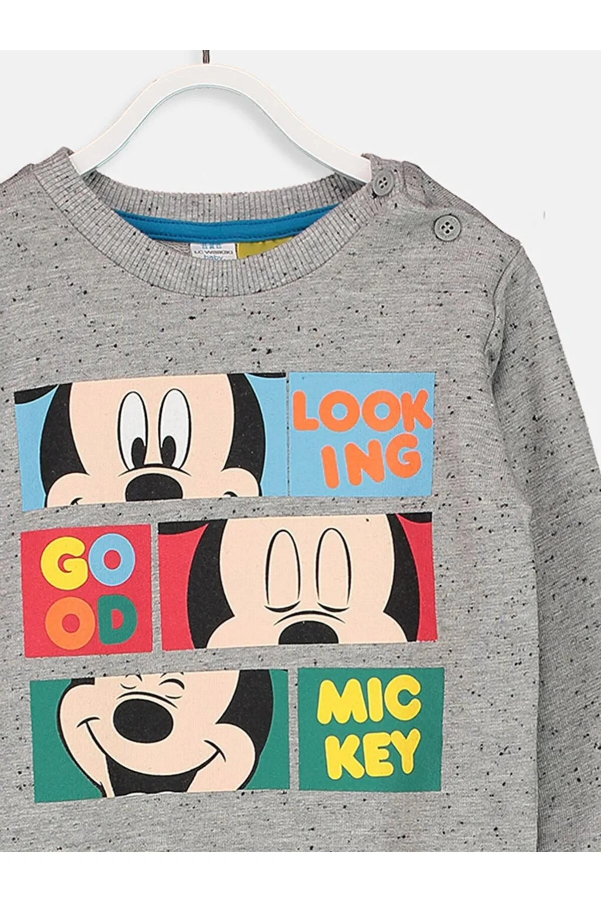 Erkek Bebek Gri Melanj D5P Sweatshirt