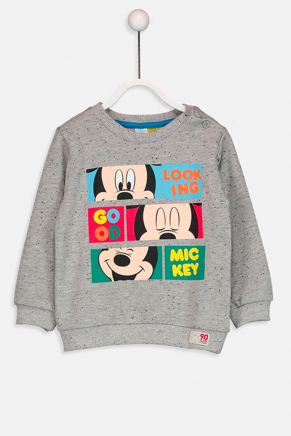 Erkek Bebek Gri Melanj D5P Sweatshirt