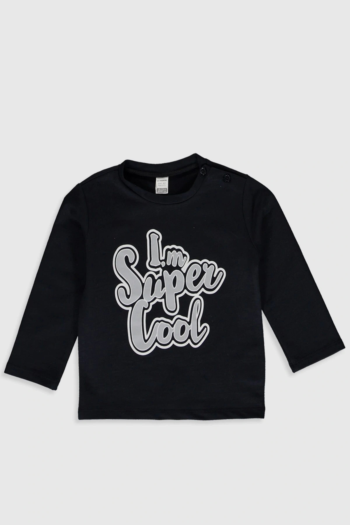 Erkek Bebek Yeni Siyah Cvl Sweatshirt