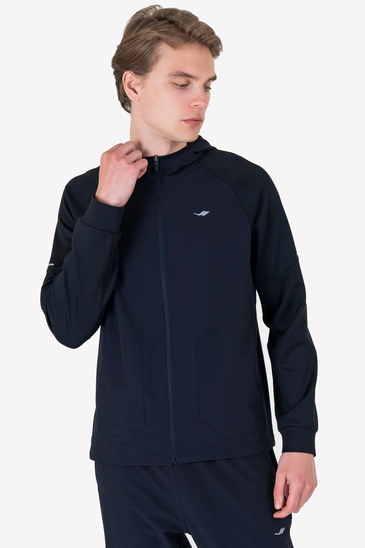 Erkek Fermuarlı Kapüşonlu Sweatshirt 24b-1115-23n