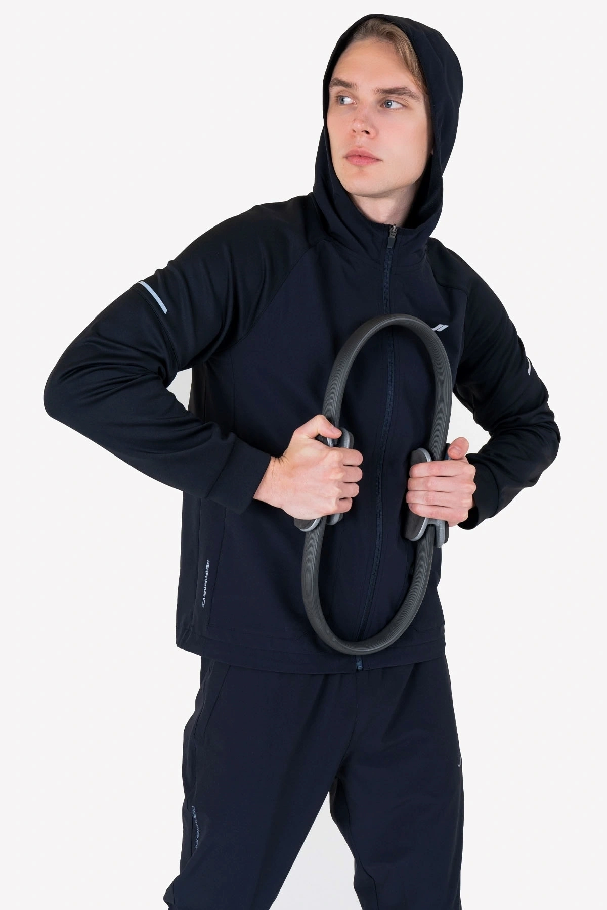 Erkek Fermuarlı Kapüşonlu Sweatshirt 24b-1115-23n