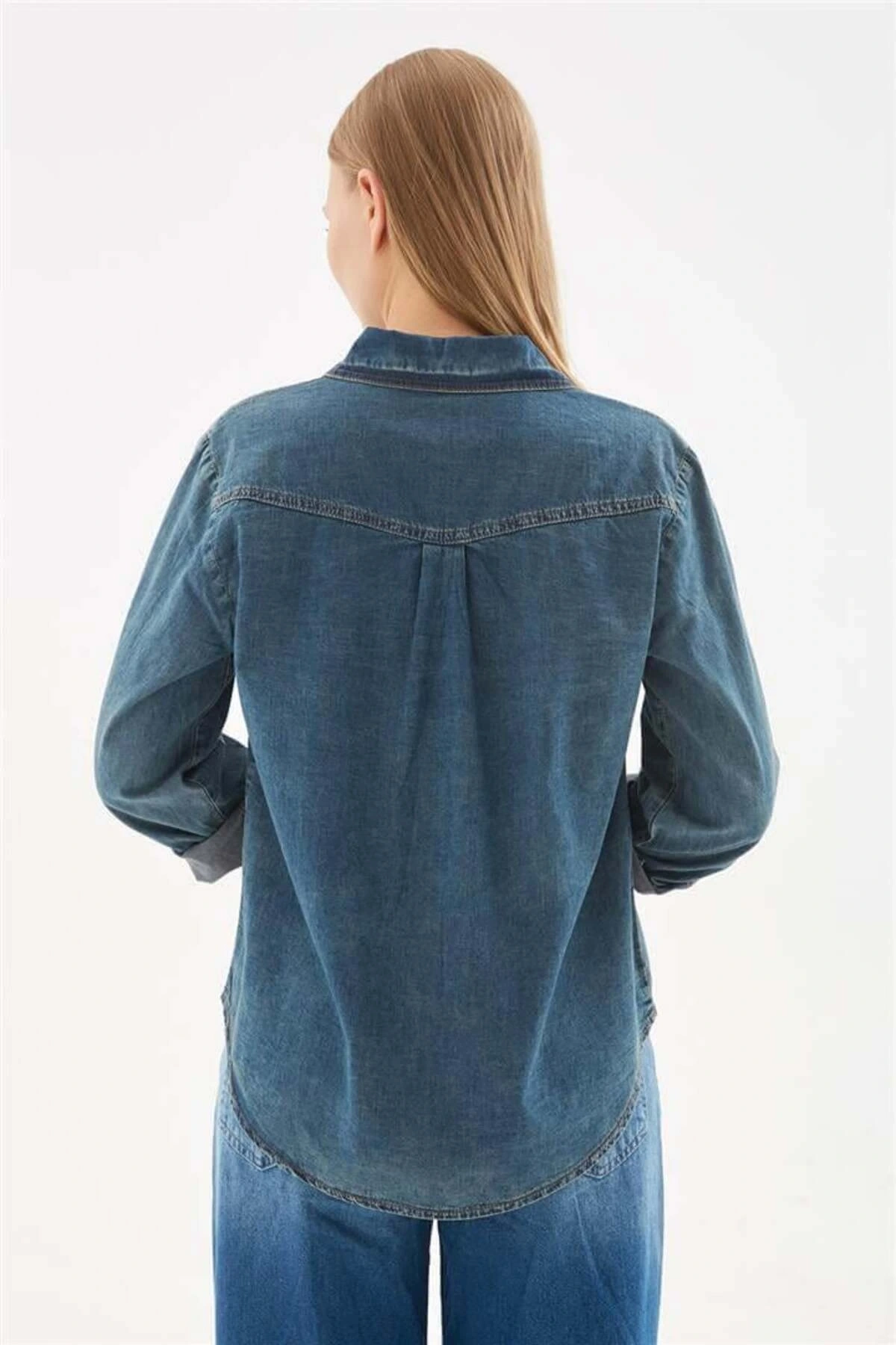 Fashion Friends Denim Gömlek Mavi
