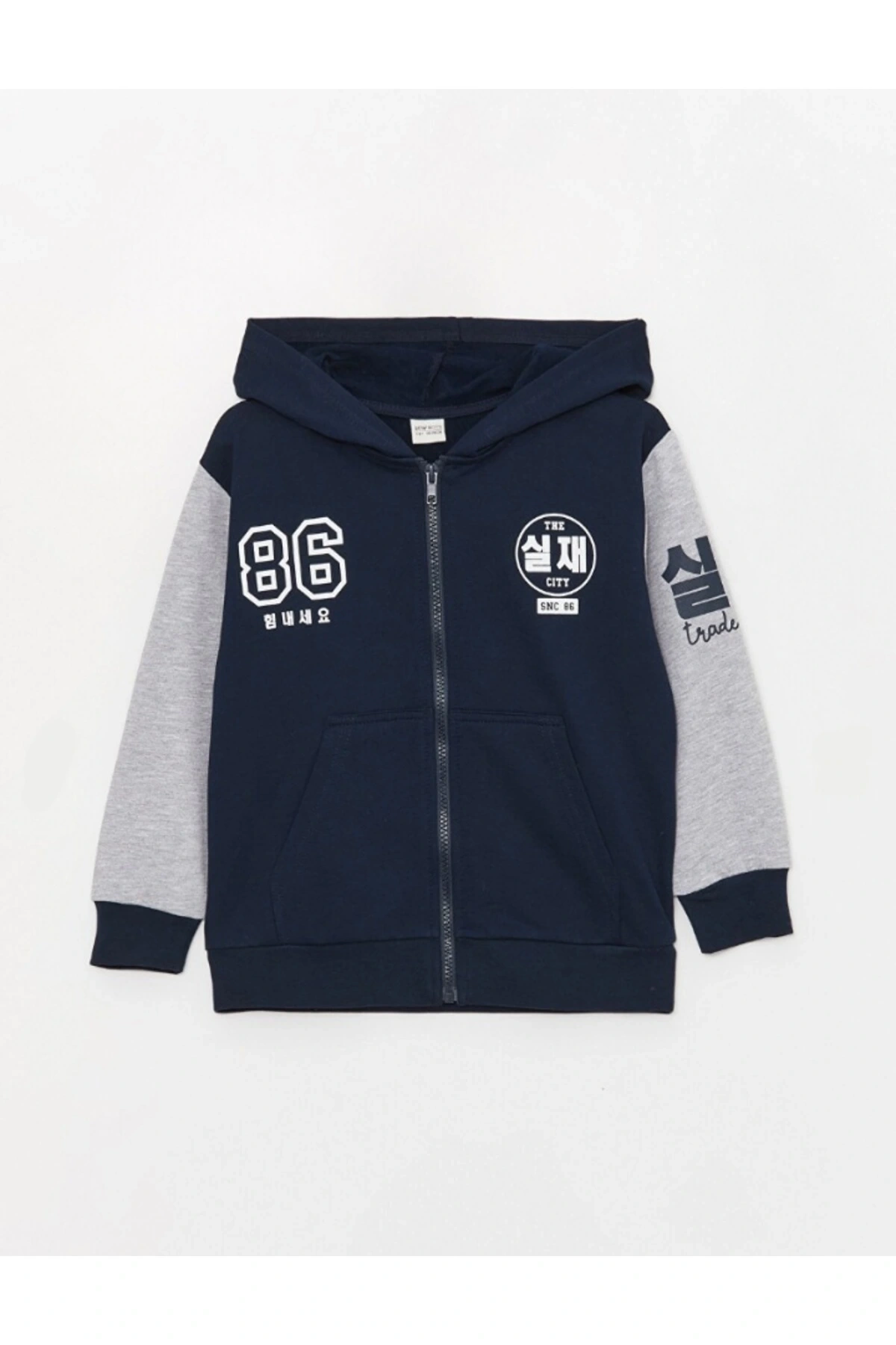 fermuarlı kapşonlu sweatshirt