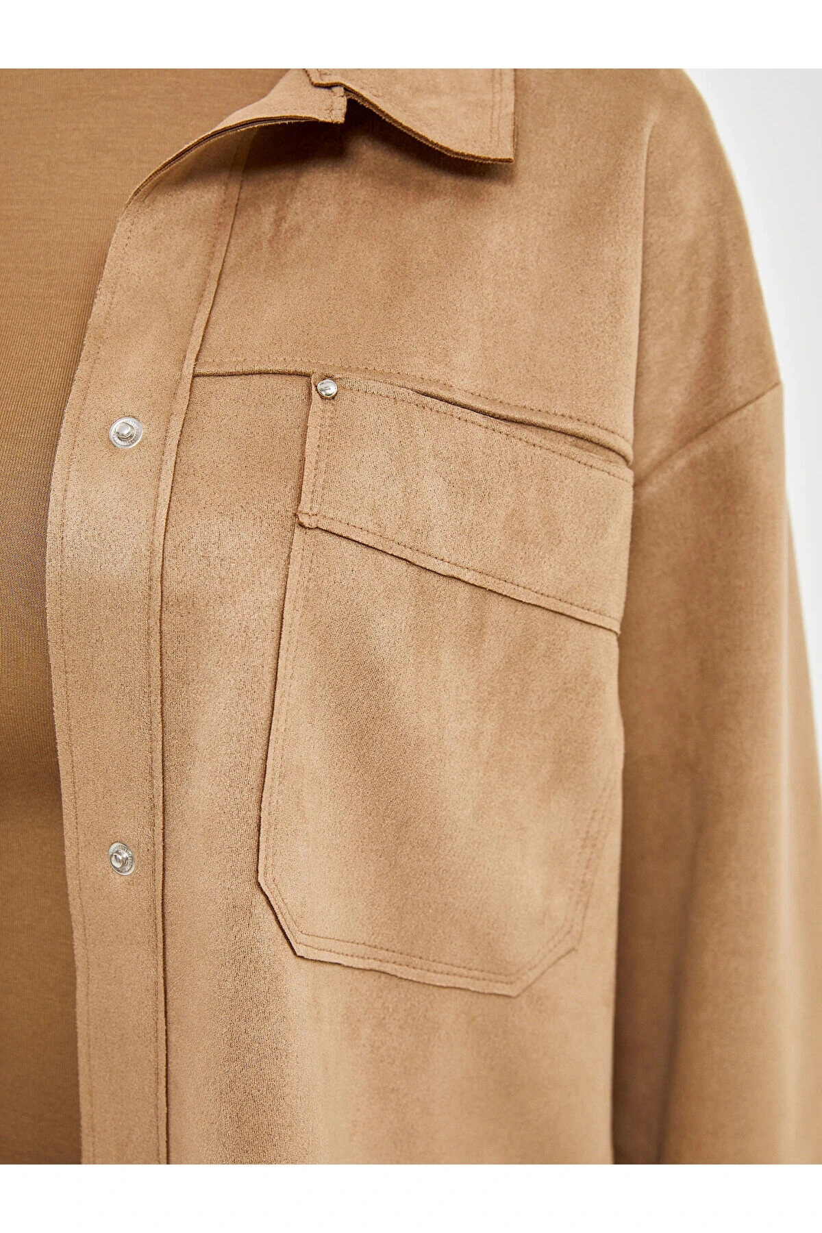 Gömlek Yaka Süet Kadın Ceket