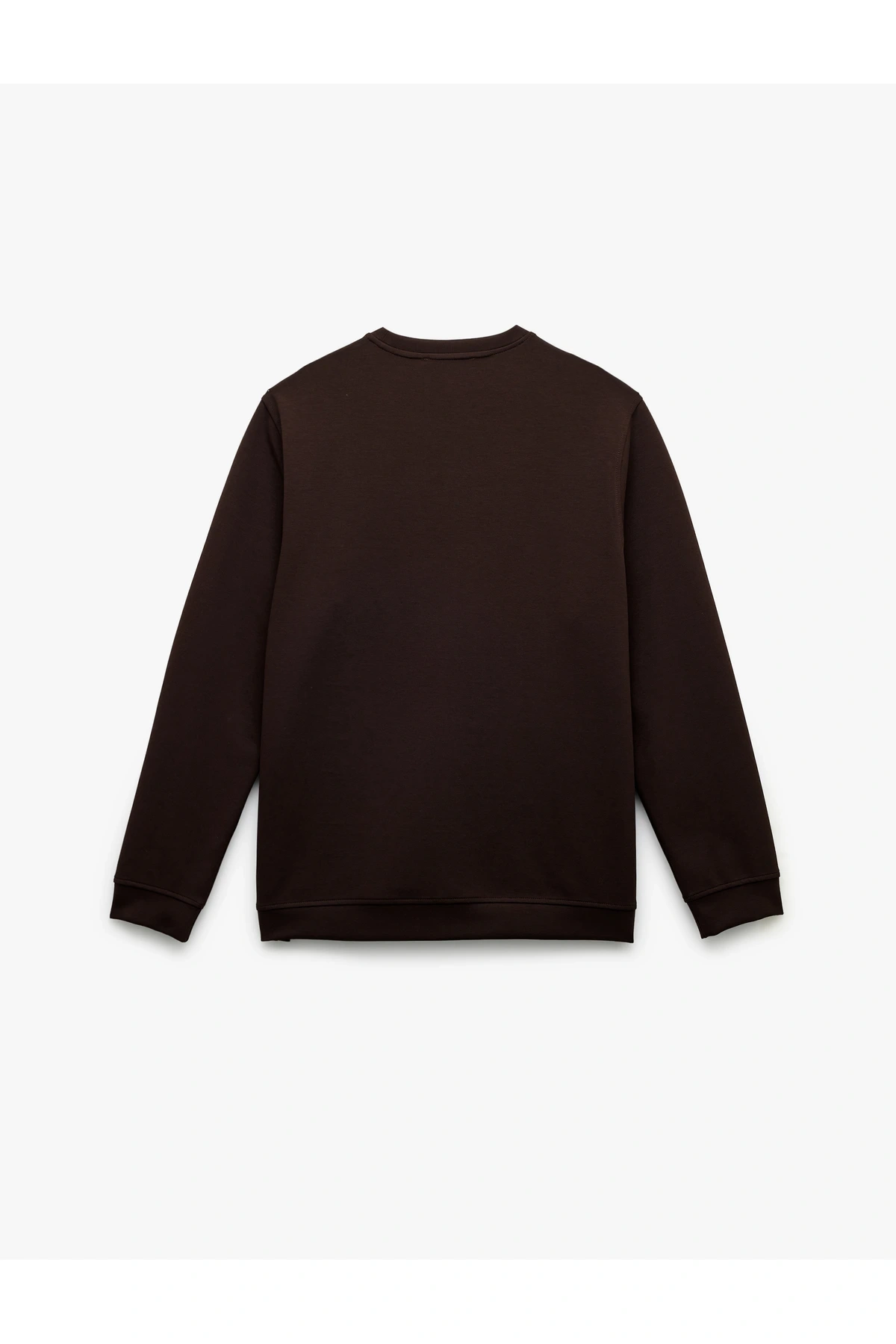 İşleme Detaylı Uzun Kollu Bisiklet Yaka Sweatshirt