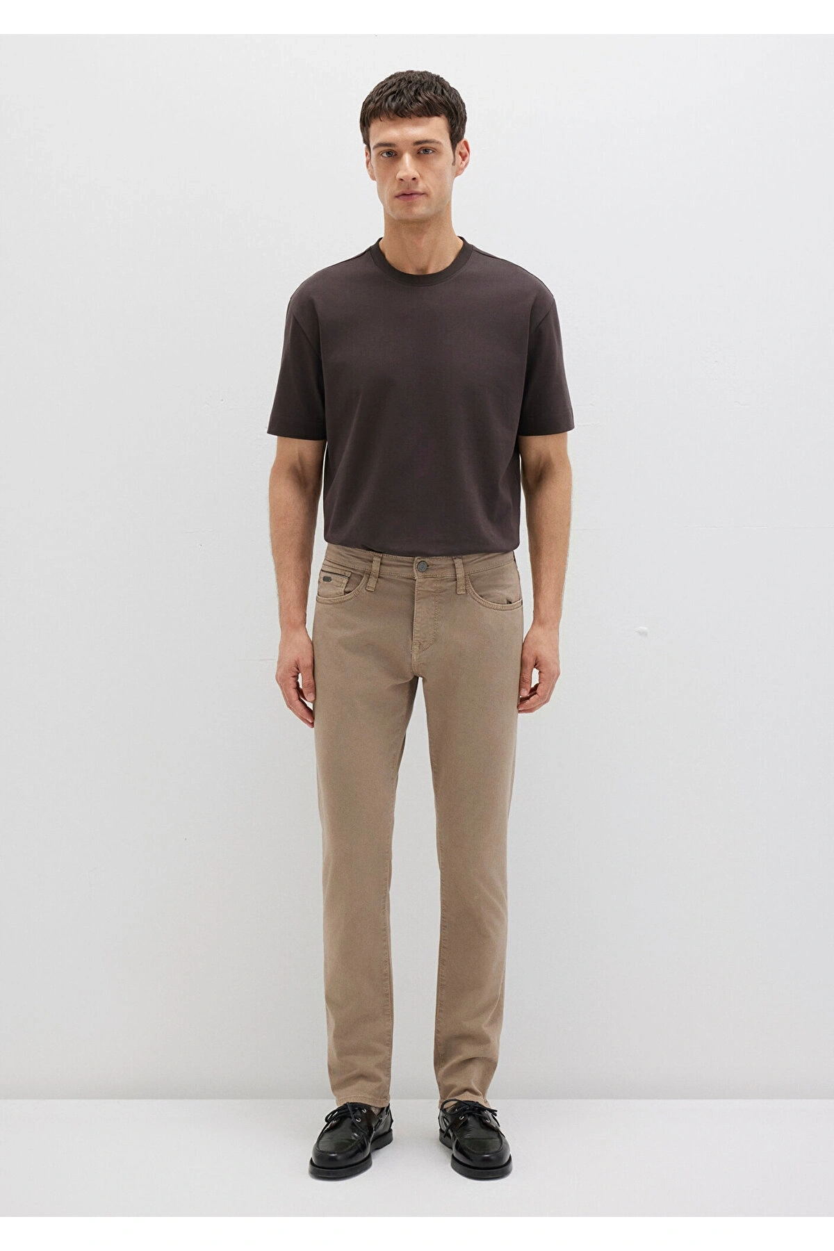 Jake Black Koyu Bej Gabardin Pantolon