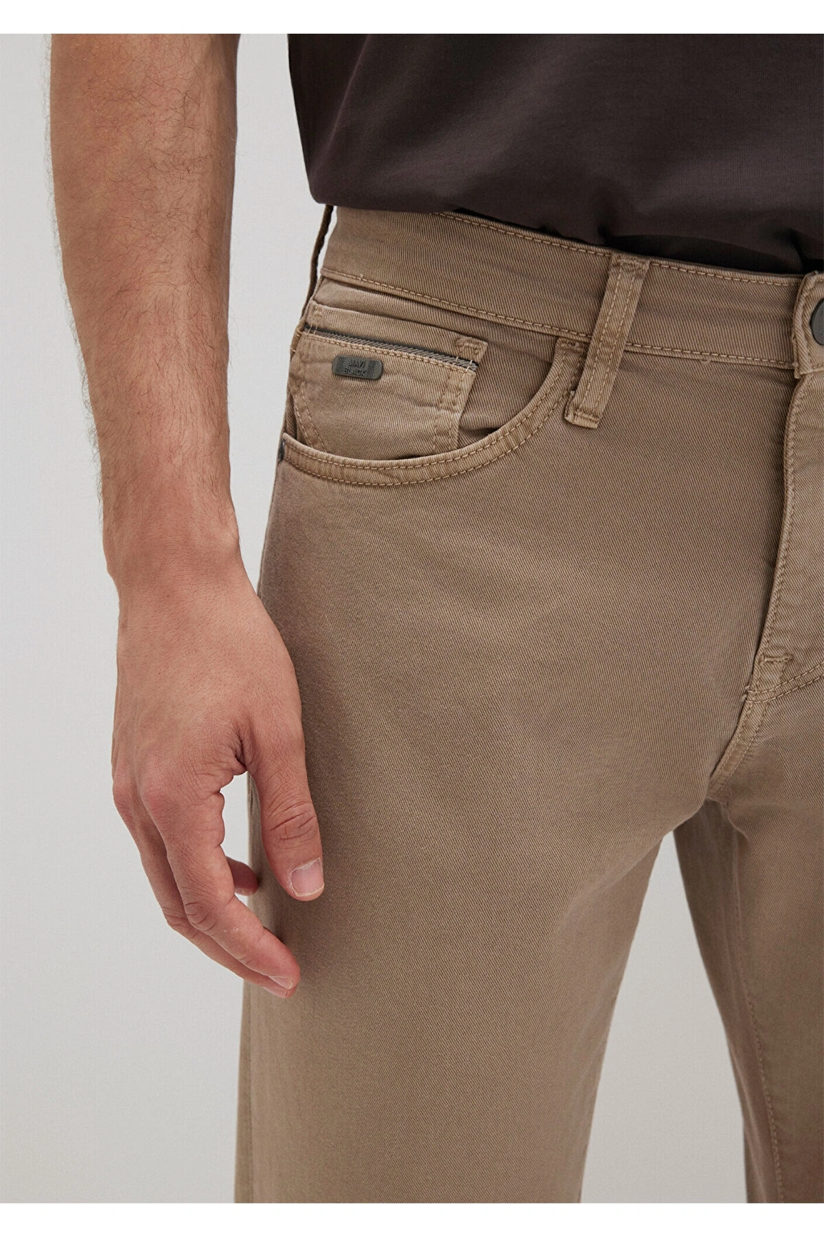 Jake Black Koyu Bej Gabardin Pantolon