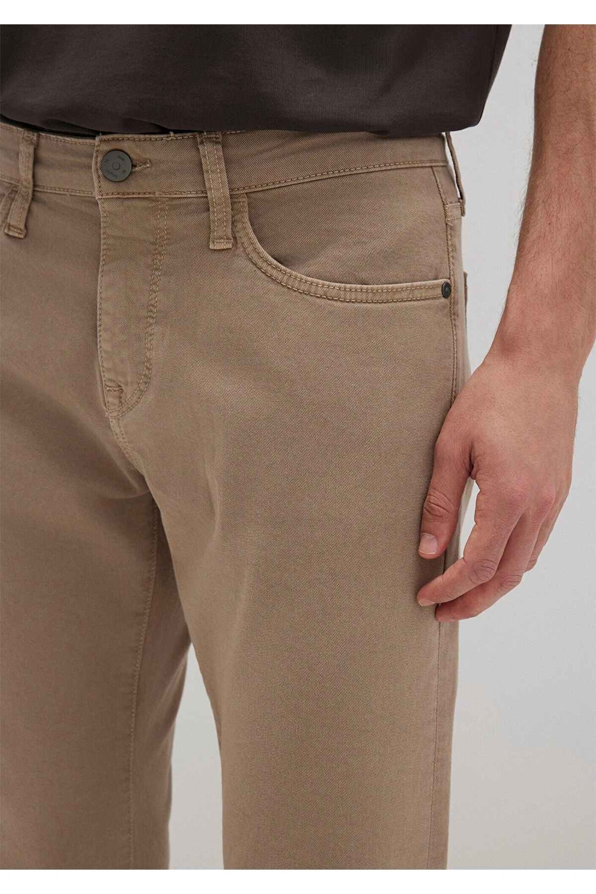 Jake Black Koyu Bej Gabardin Pantolon