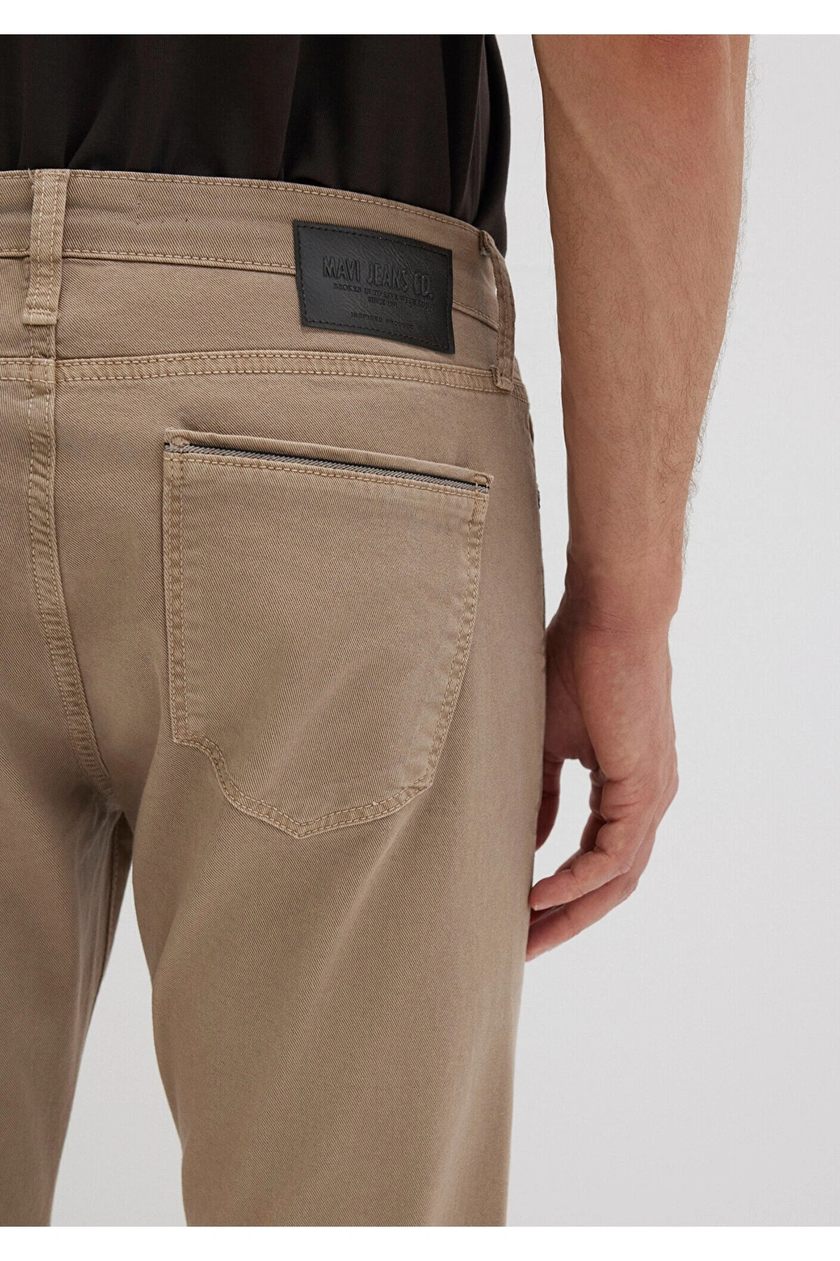 Jake Black Koyu Bej Gabardin Pantolon