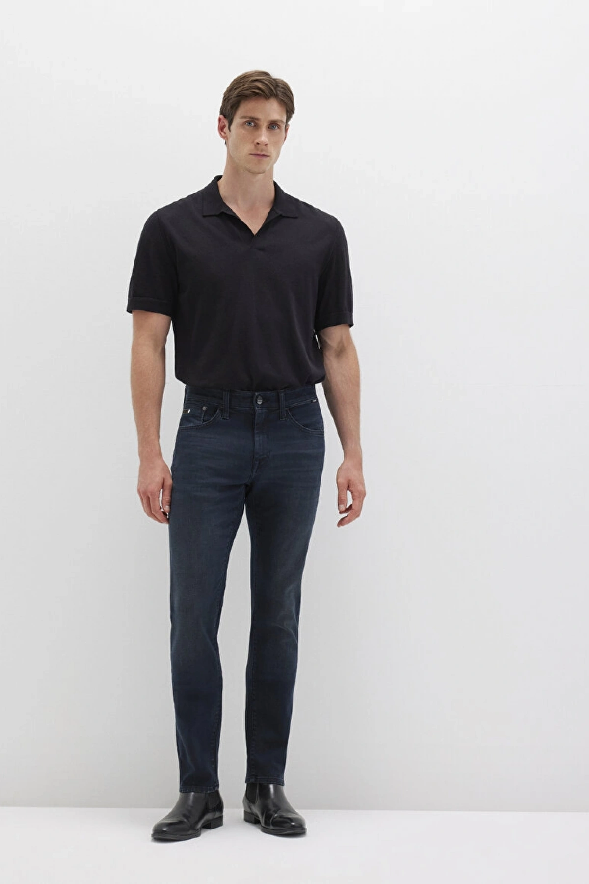 Jake Mavi Black Puslu Gece Mavisi Jean Pantolon