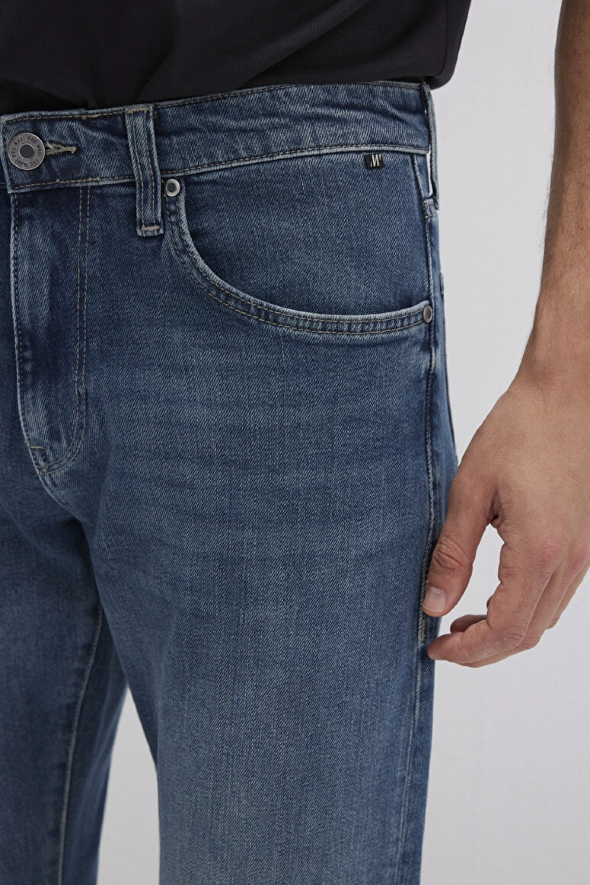 Jake Mavi Pro Indigo Puslu Comfort Jean Pantolon