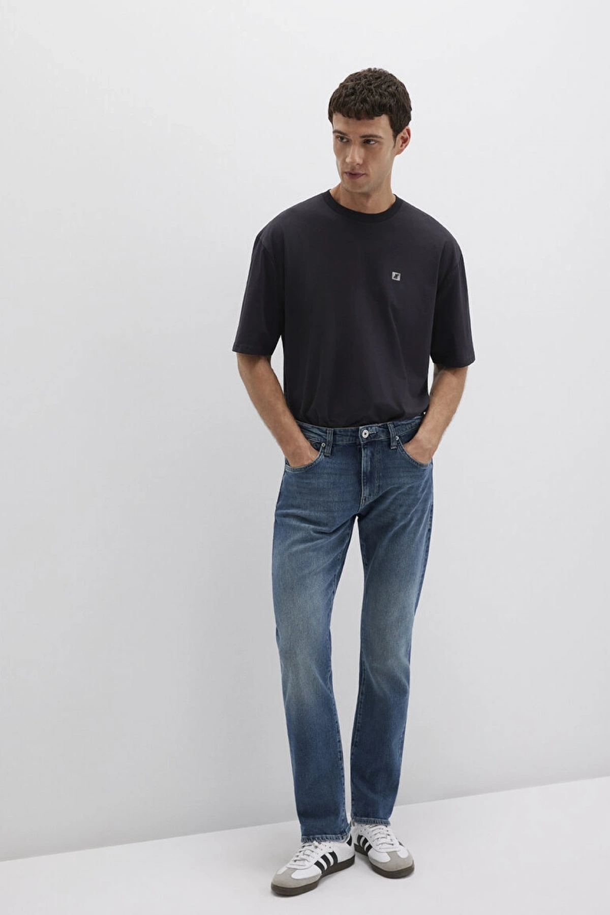 Jake Mavi Pro Indigo Puslu Comfort Jean Pantolon