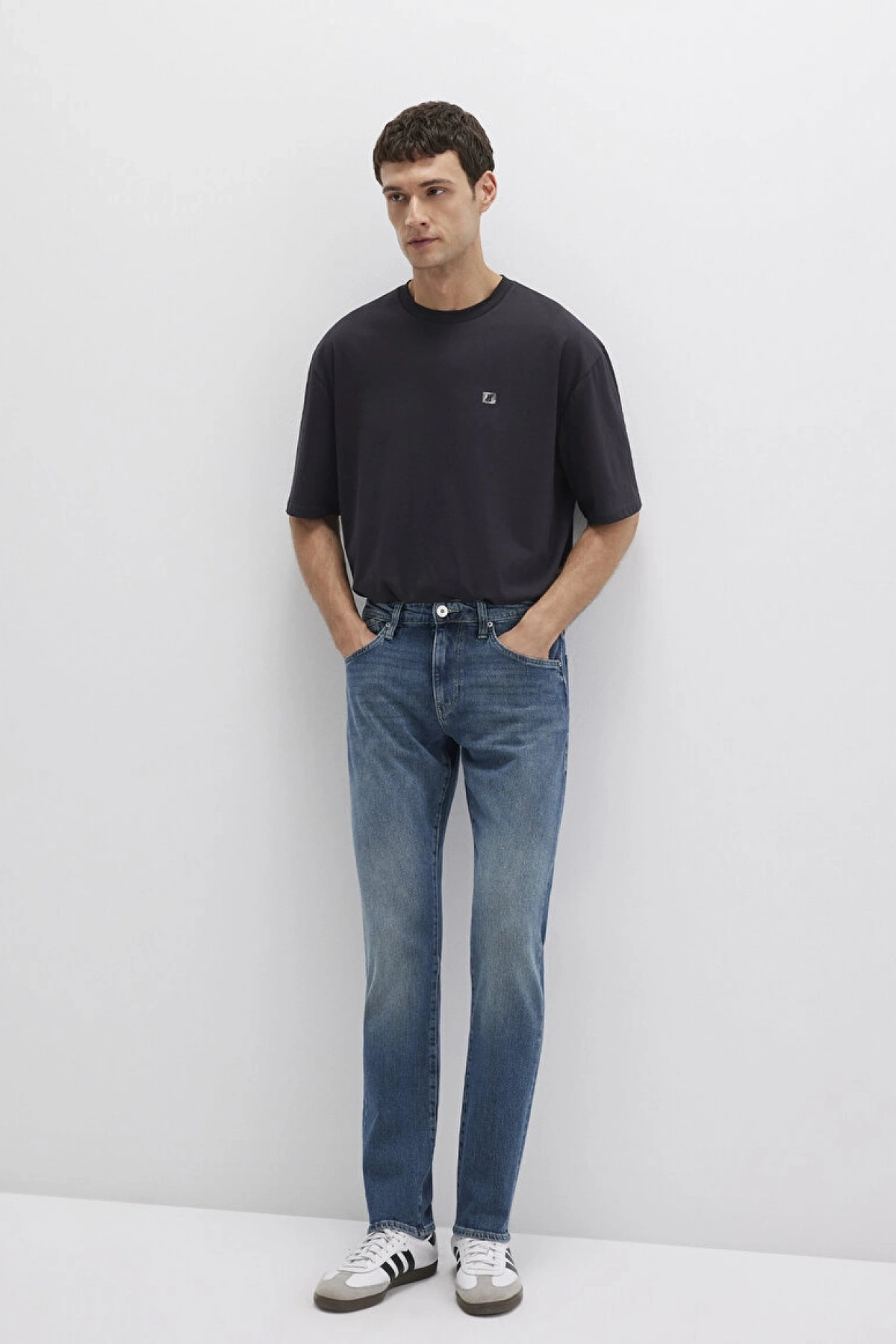 Jake Mavi Pro Indigo Puslu Comfort Jean Pantolon