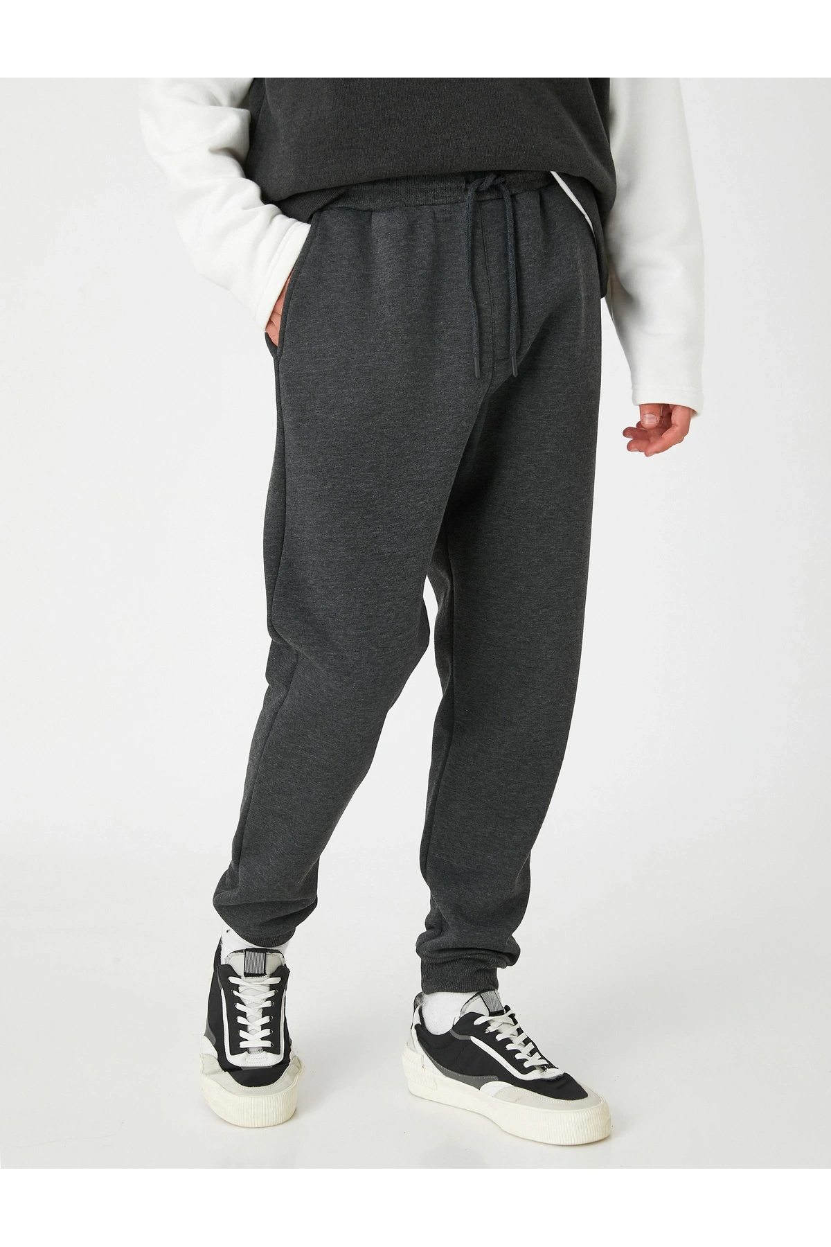 KOTON Jogger Eşofman Altı Beli Bağcıklı Şardonlu
