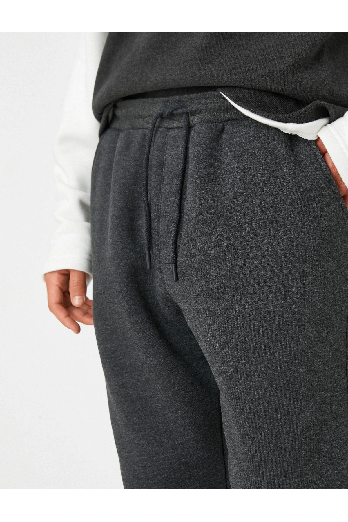 KOTON Jogger Eşofman Altı Beli Bağcıklı Şardonlu