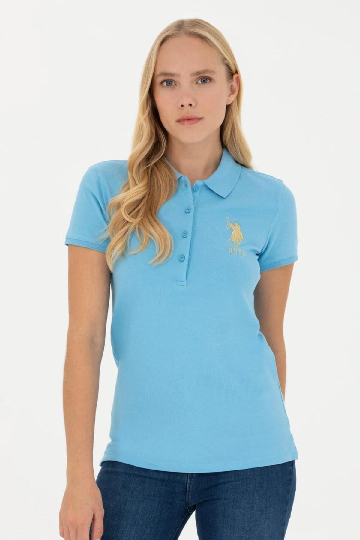 Kadın Basic Polo Yaka Tişört 1567889