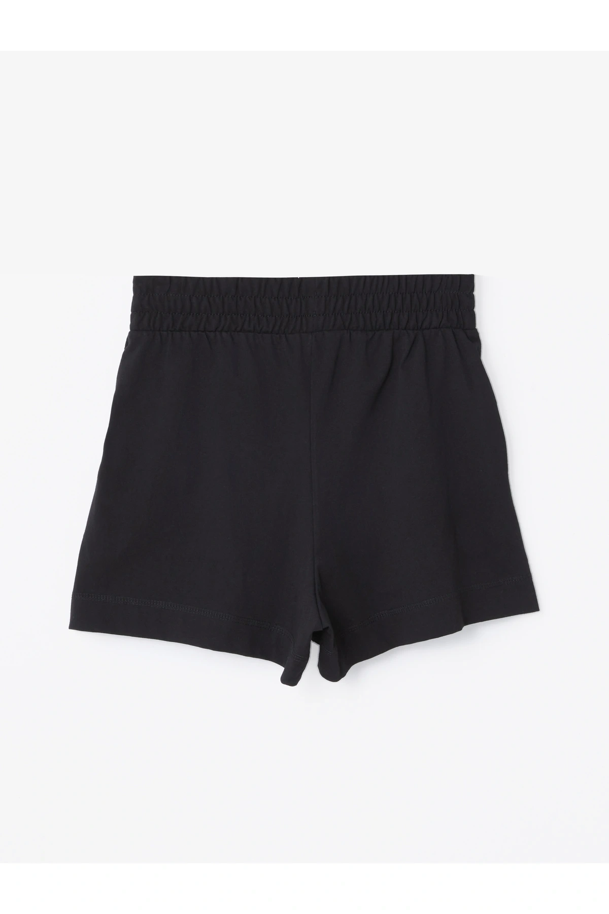 Kadın Beli Lastikli Düz Şort