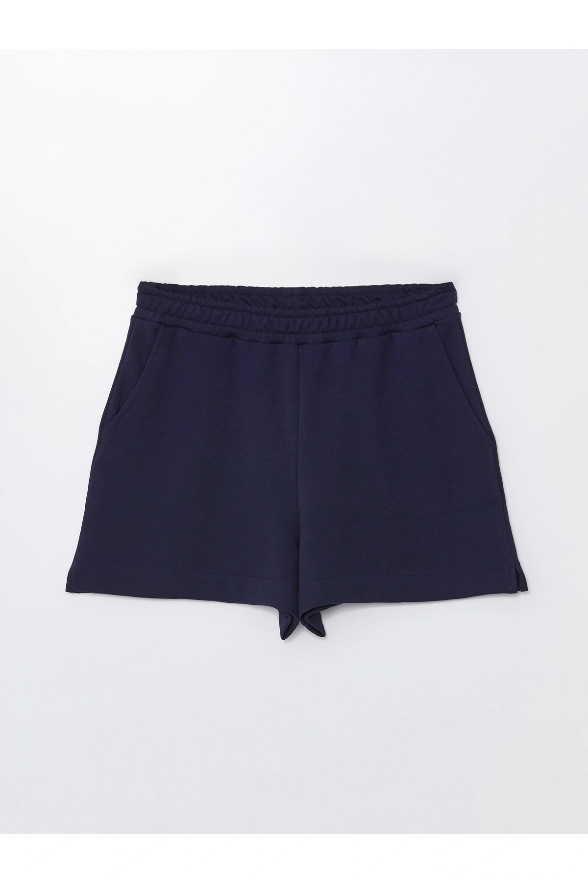 Kadın Beli Lastikli Düz Şort