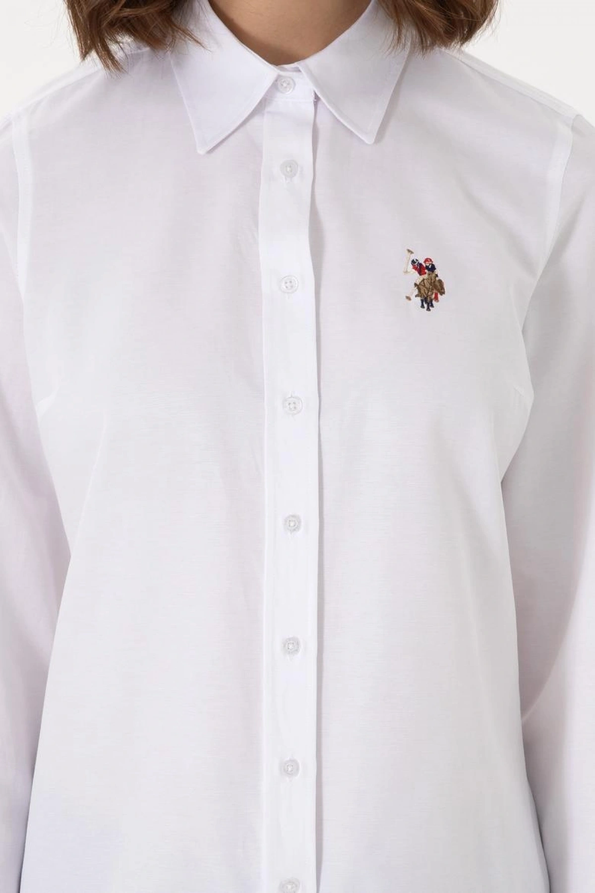 Kadın Beyaz Uzun Kollu Basic Gömlek