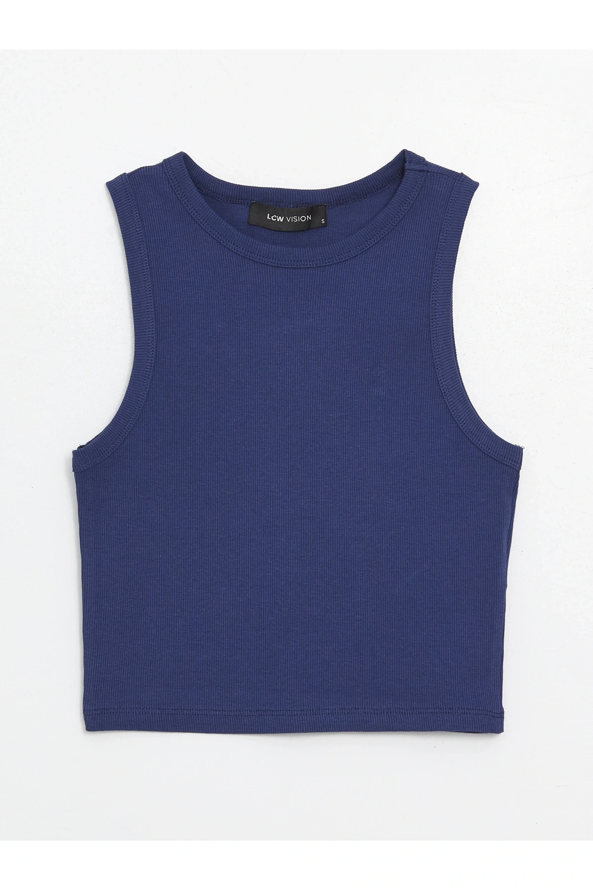 Kadın Bisiklet Yaka Düz Crop