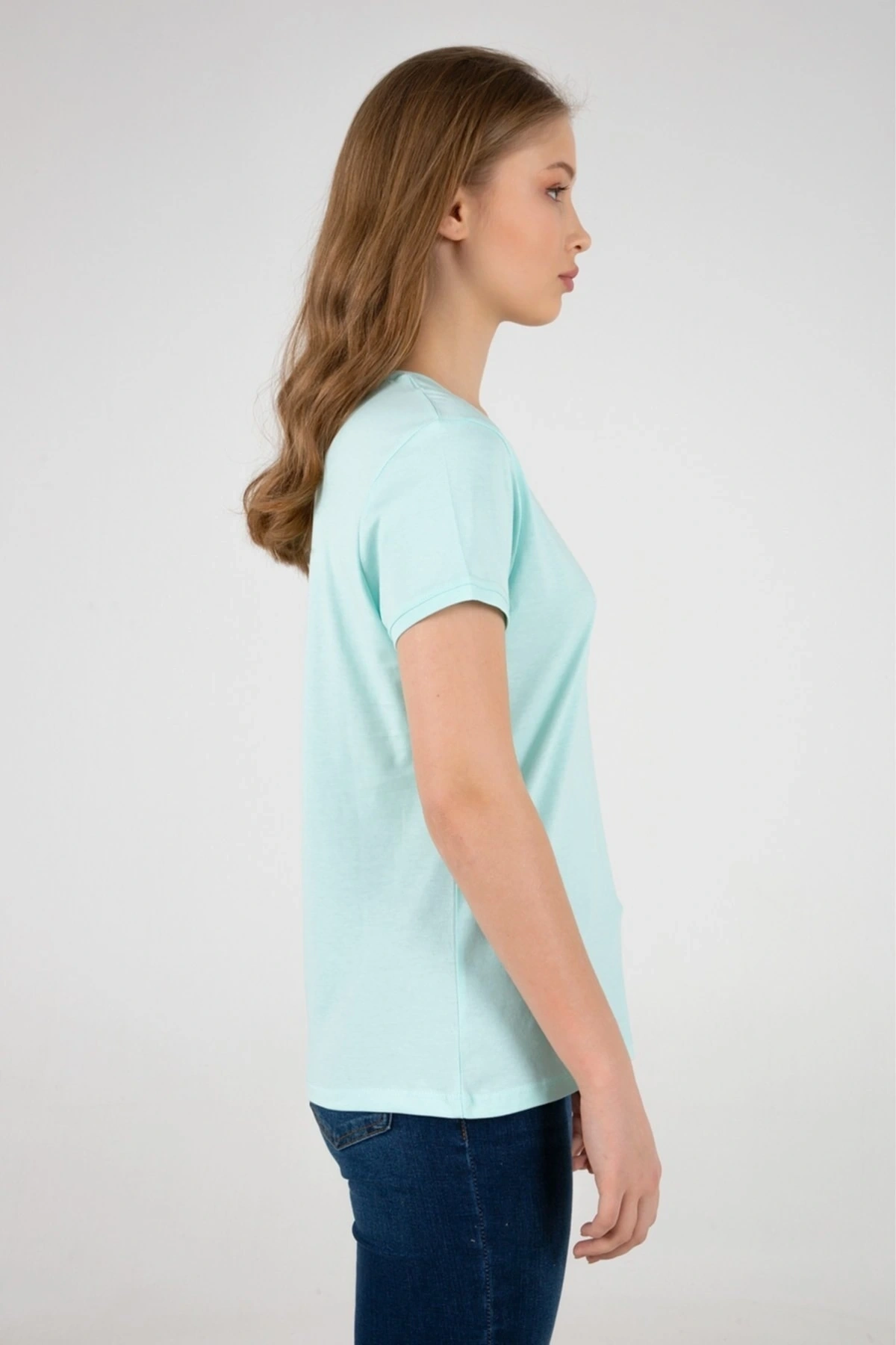 Kadın Bisiklet Yaka Tshirt