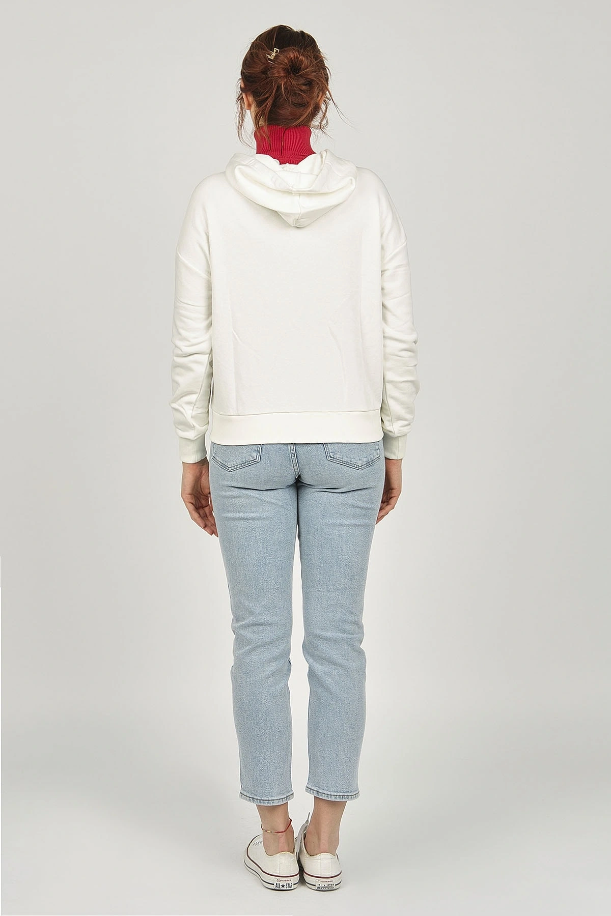 Kadın Kapüşonlu Sweatshirt 5370374 Ekru