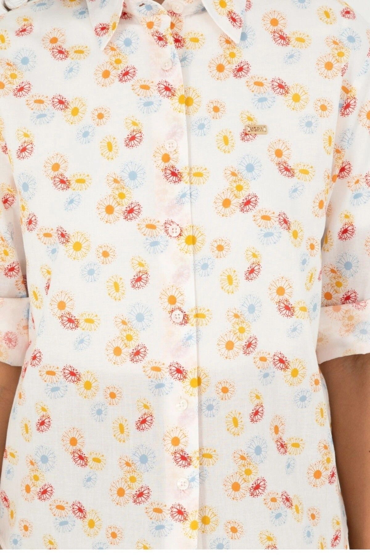 Kadın Kiremit Uzun Kollu Gömlek