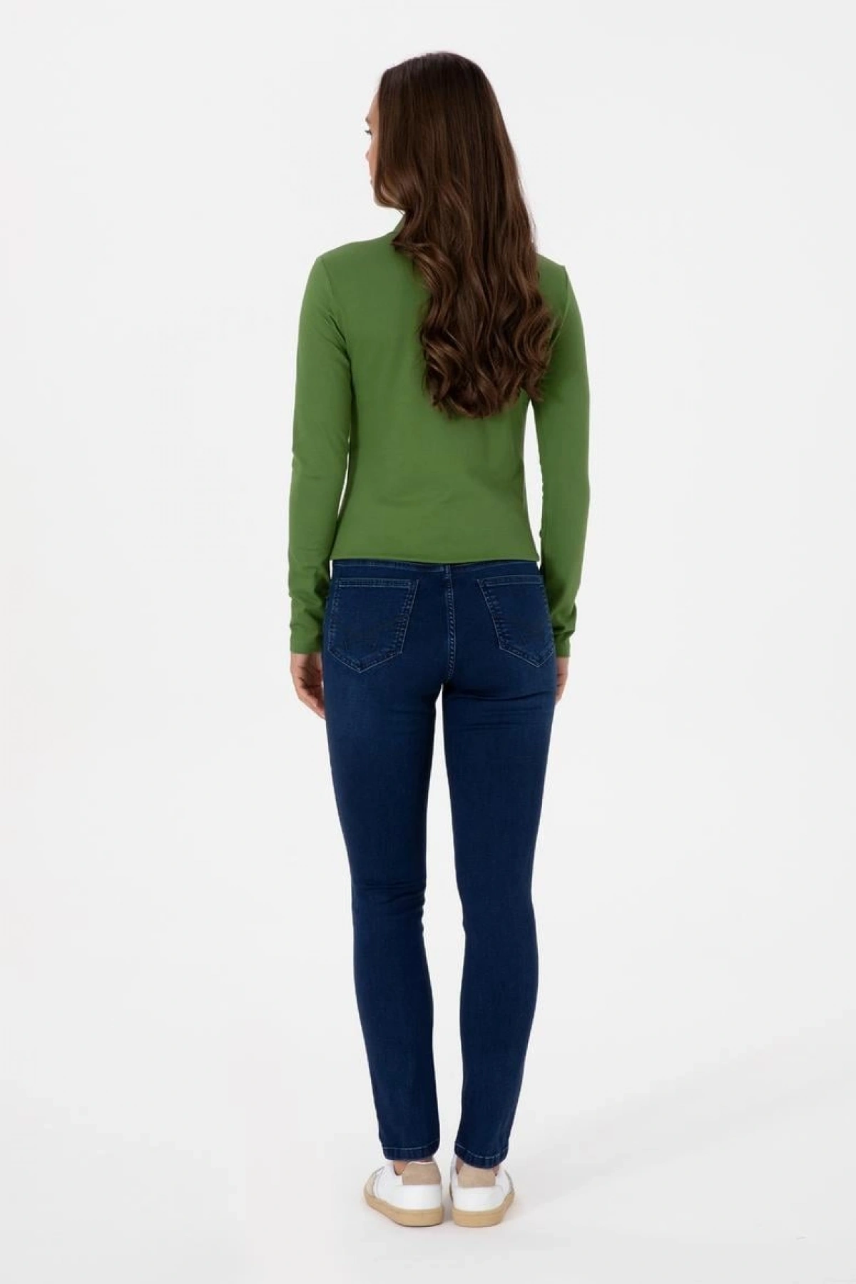 Kadın Koyu Mavi Toohpick Fit Jean Pantolon