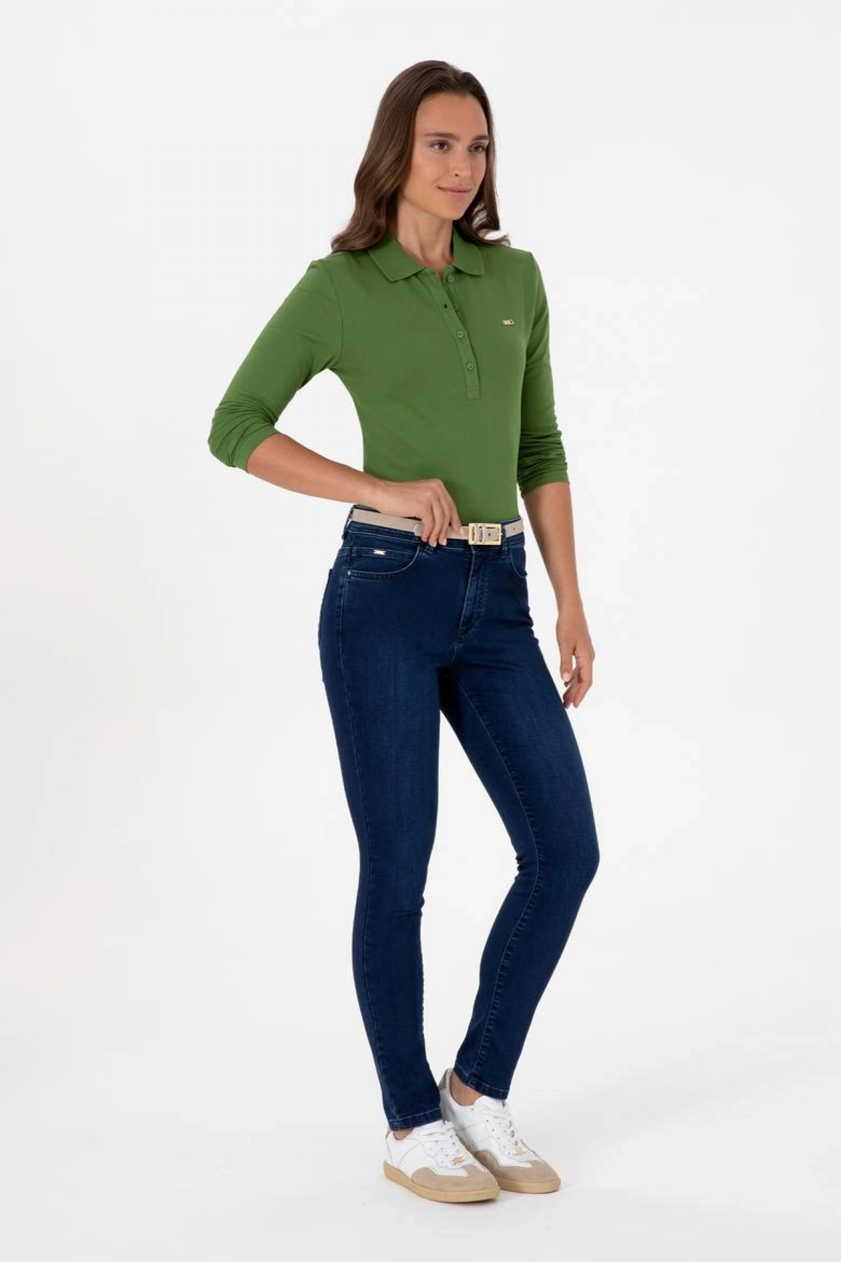 Kadın Koyu Mavi Toohpick Fit Jean Pantolon