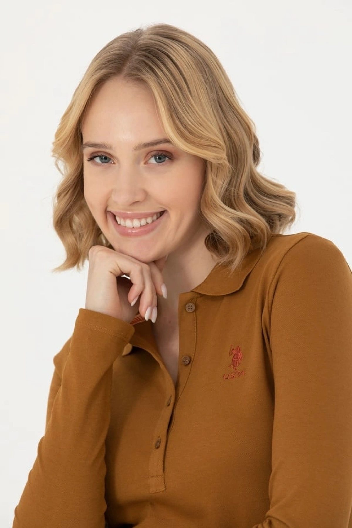 Kadın Siyah Basic Polo Yaka Sweatshirt 1675677