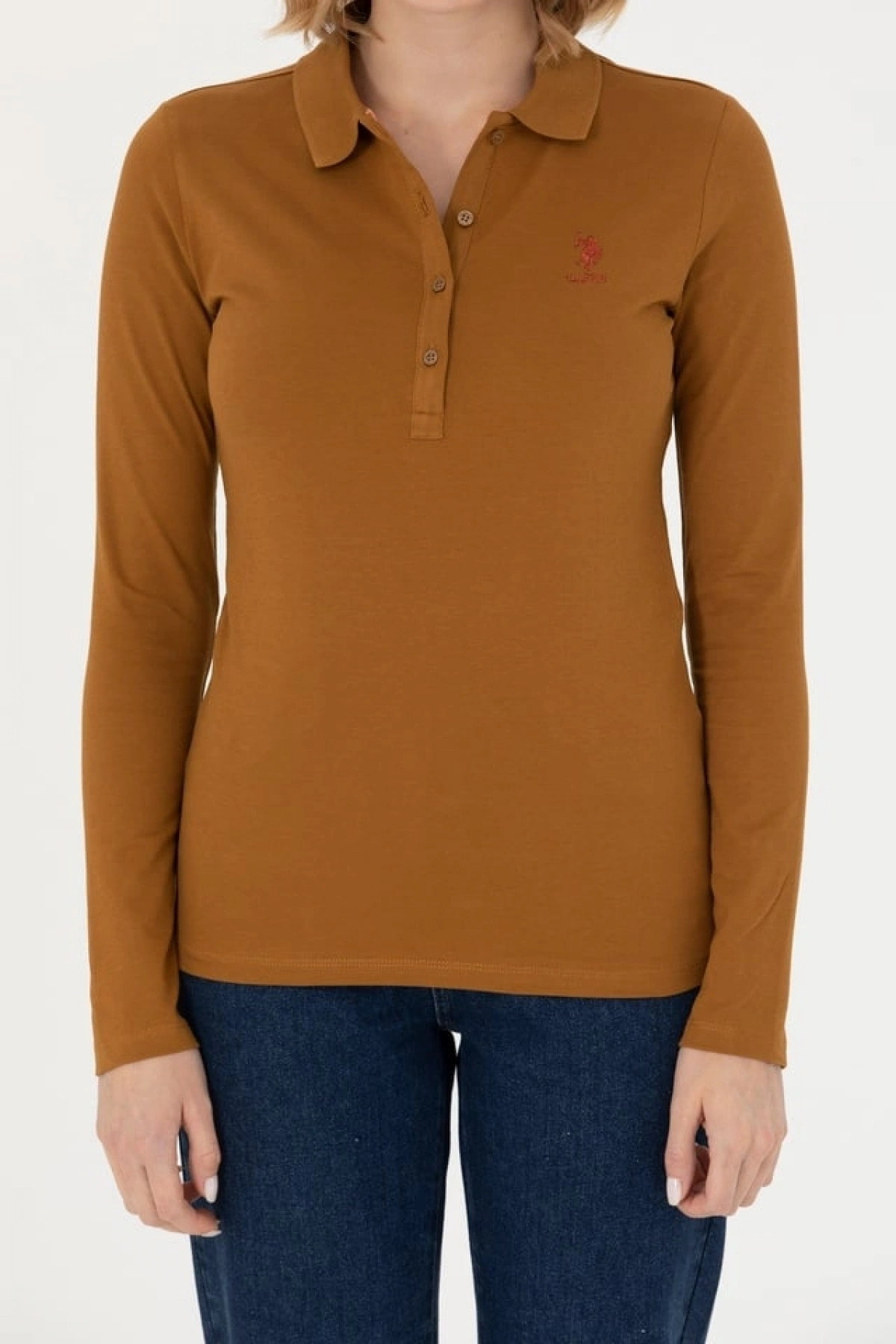 Kadın Siyah Basic Polo Yaka Sweatshirt 1675677