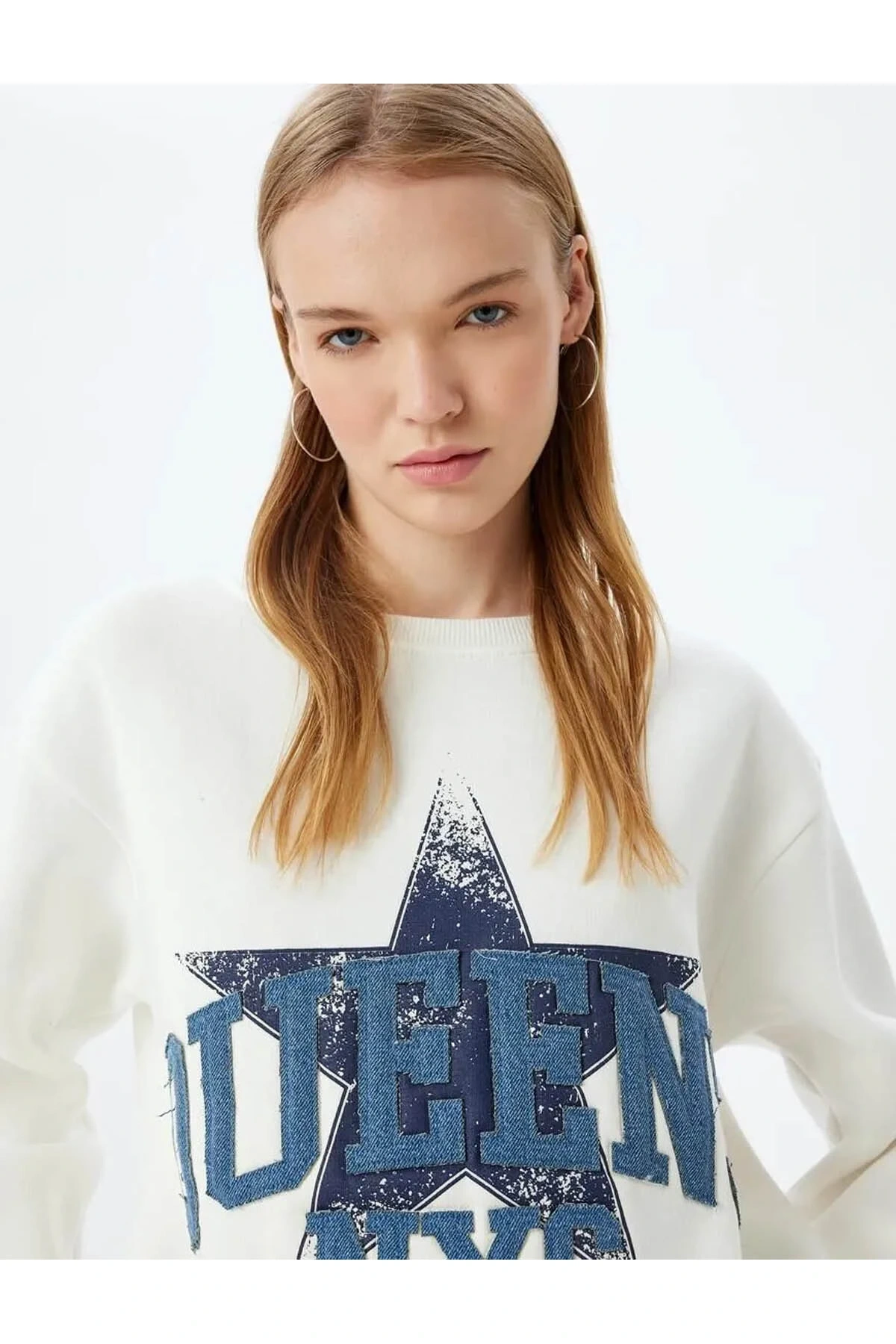 Kadın Sweatshirt Ekru 5wal10132ık