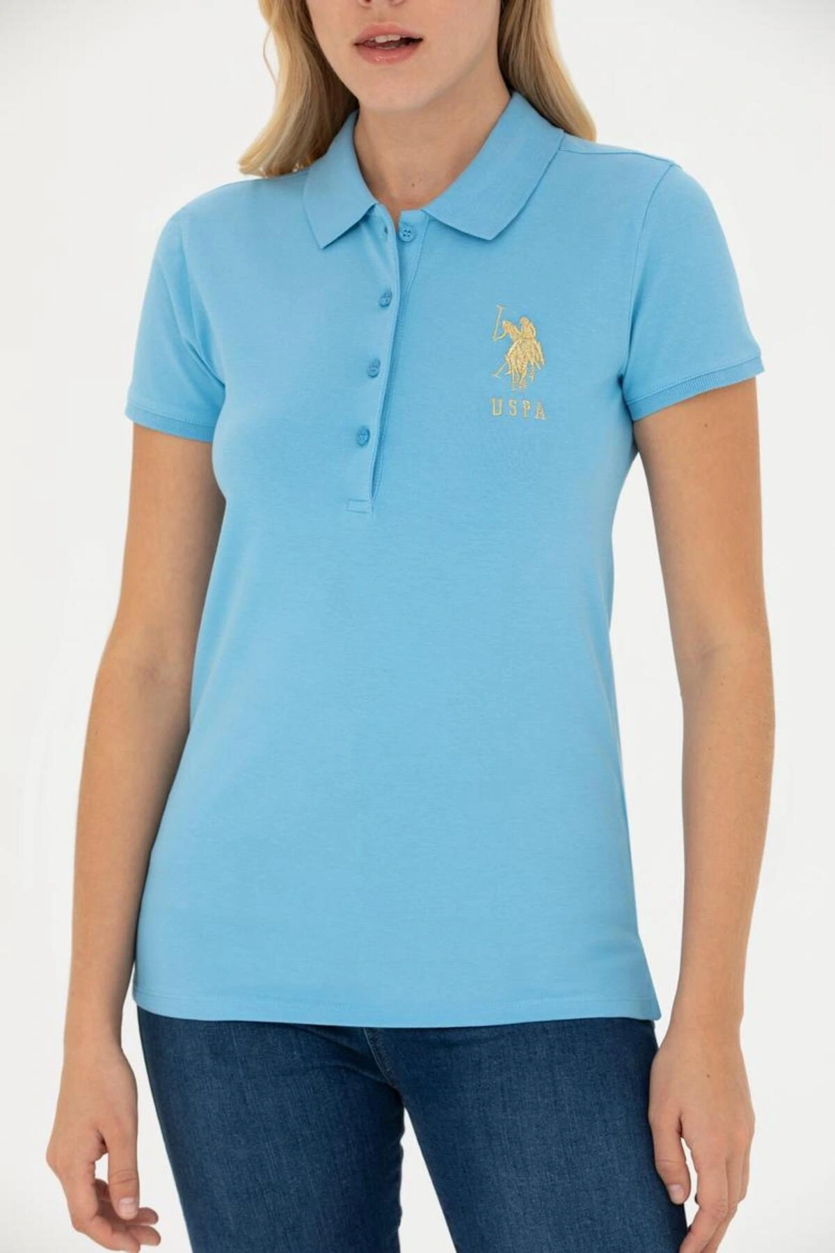 Kadın Basic Polo Yaka Tişört 1567889