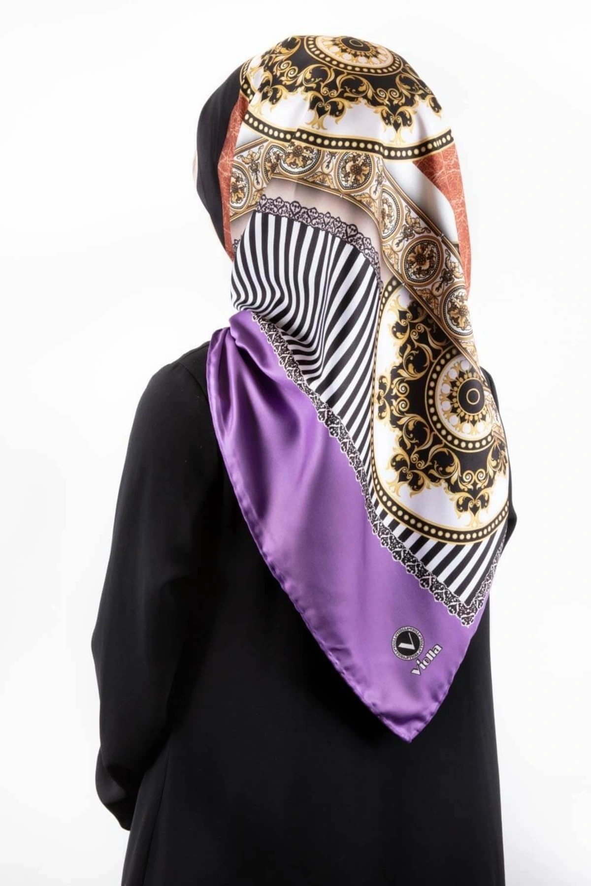 Kadın Twill Eşarp Mor 90x90