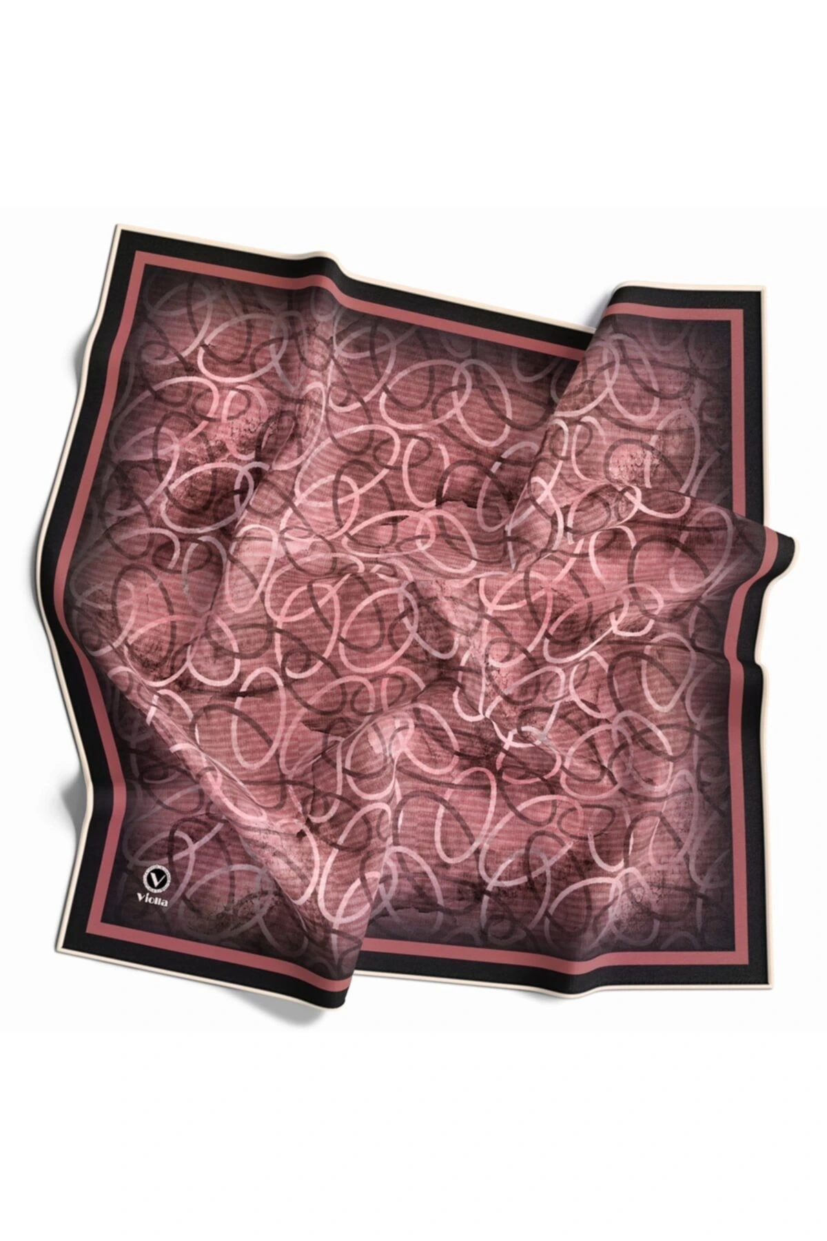 Kadın Twill Eşarp Pudra 90x90