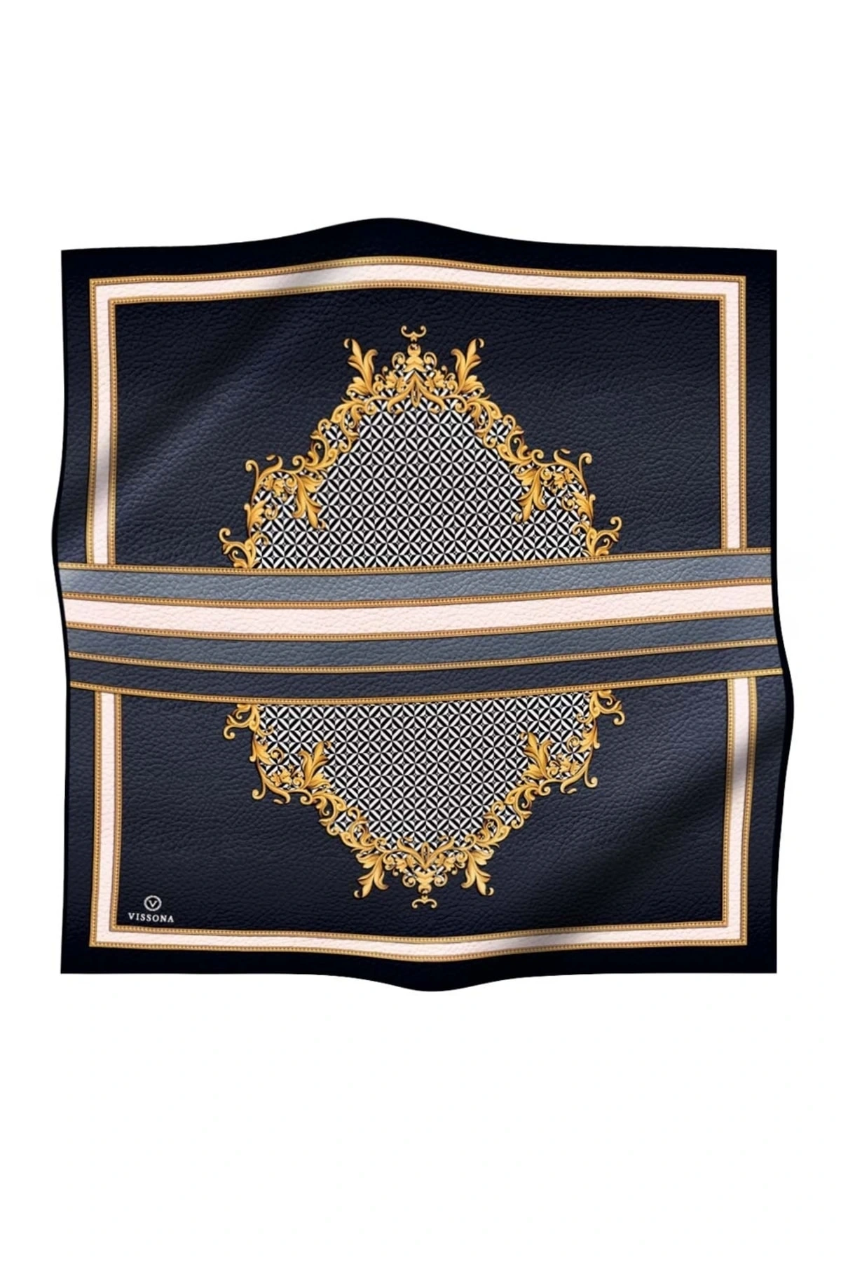 Kadın Twill Ipek Eşarp Füme Siyah