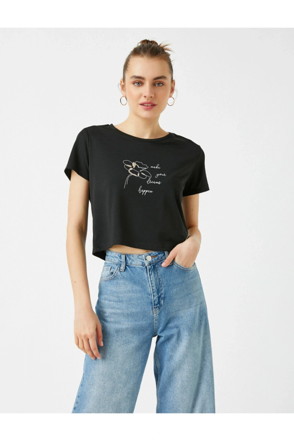 Kadın Yazili Baskili Tisört