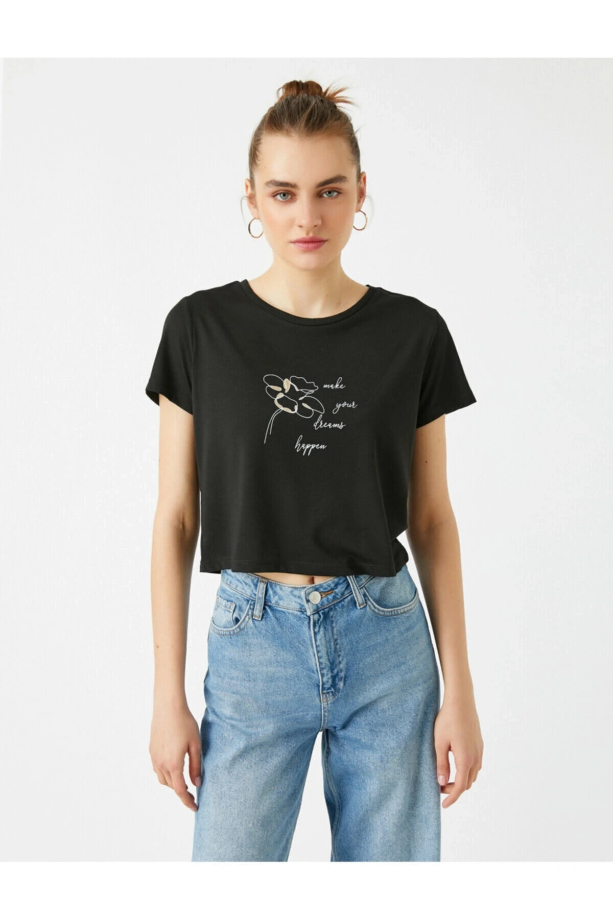 Kadın Yazili Baskili Tisört